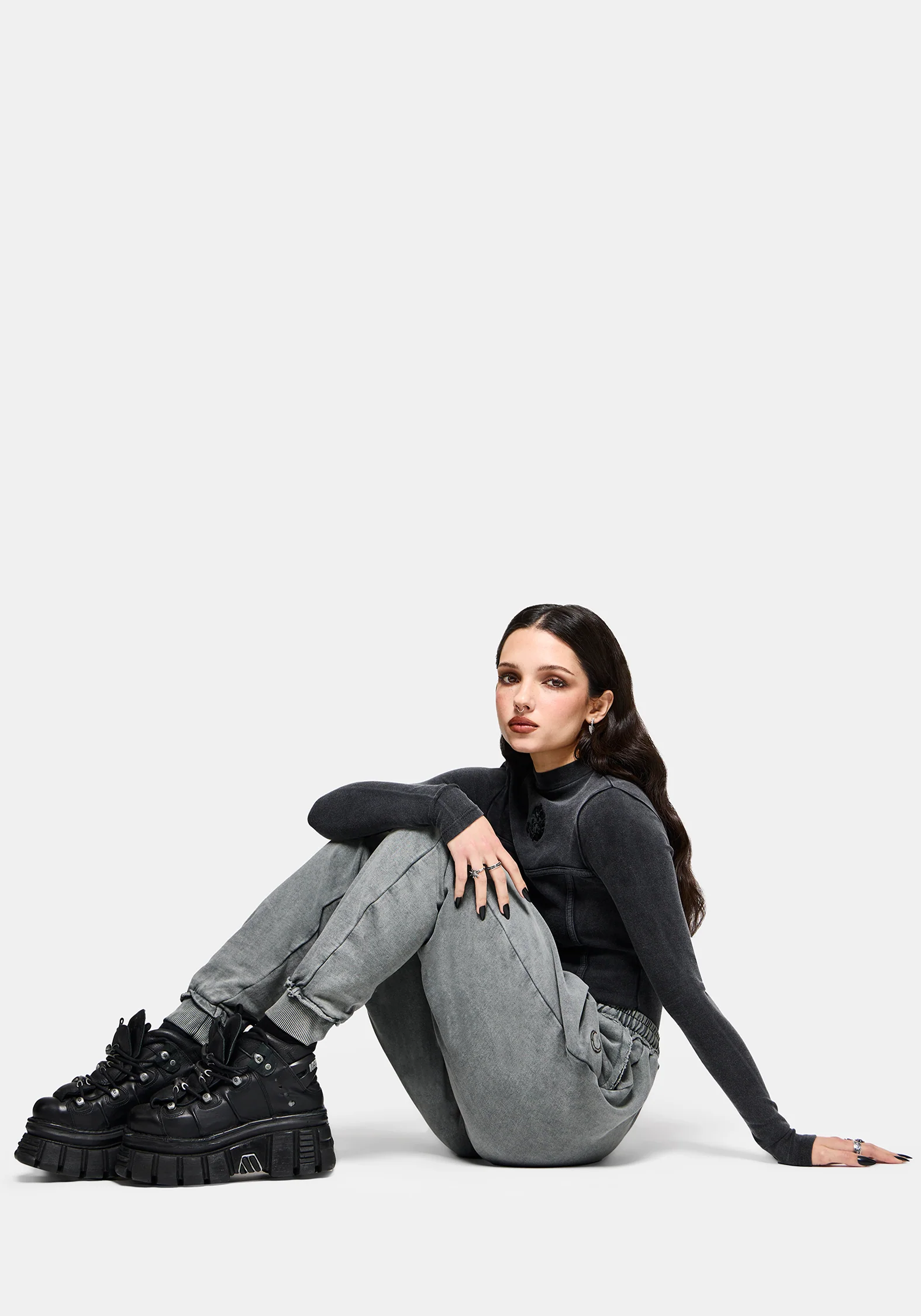 Sylph Fallen Dove Embroidered Cuffed Jogger - Image 5