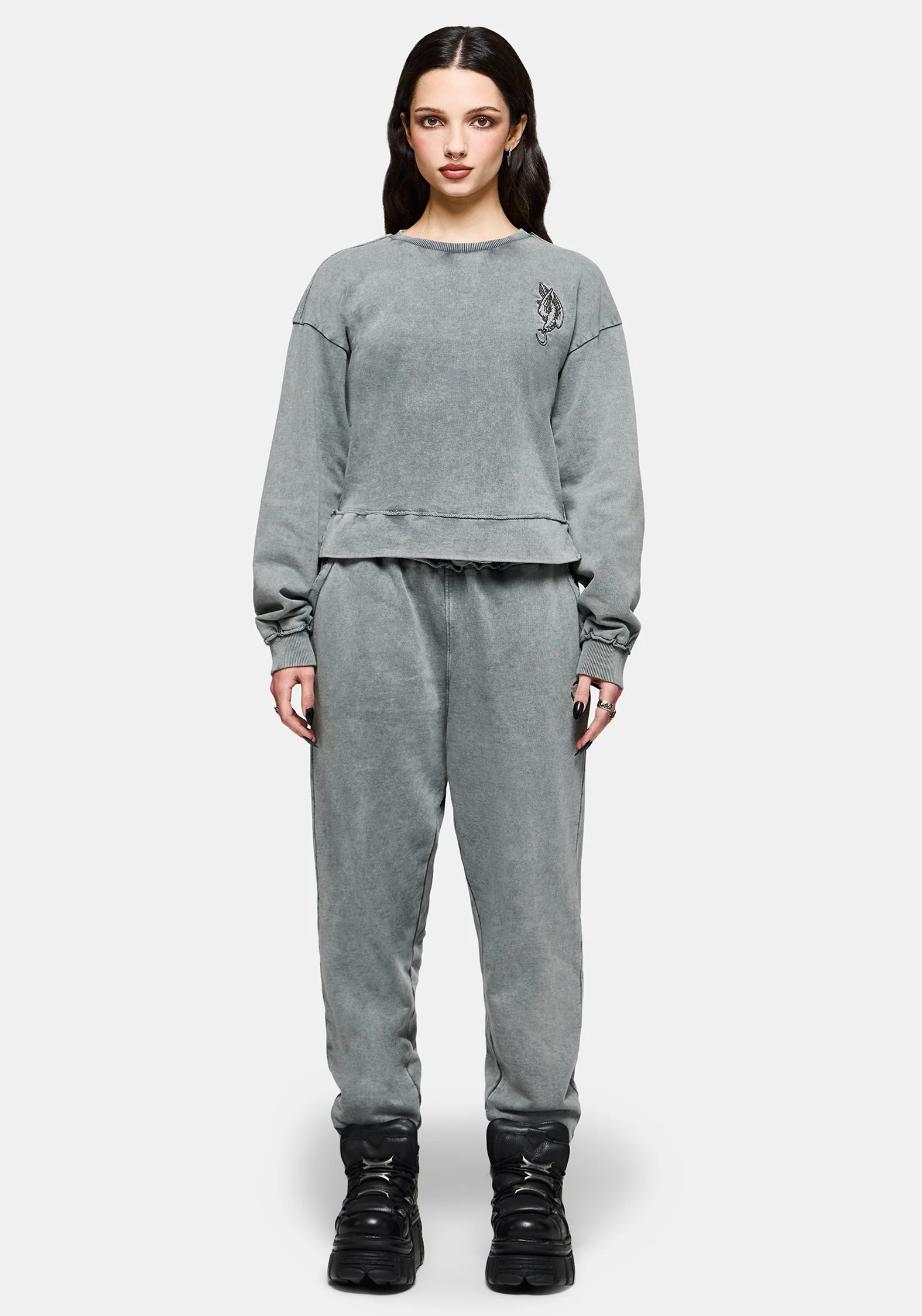 Sylph Fallen Dove Embroidered Sweatshirt - Image 6