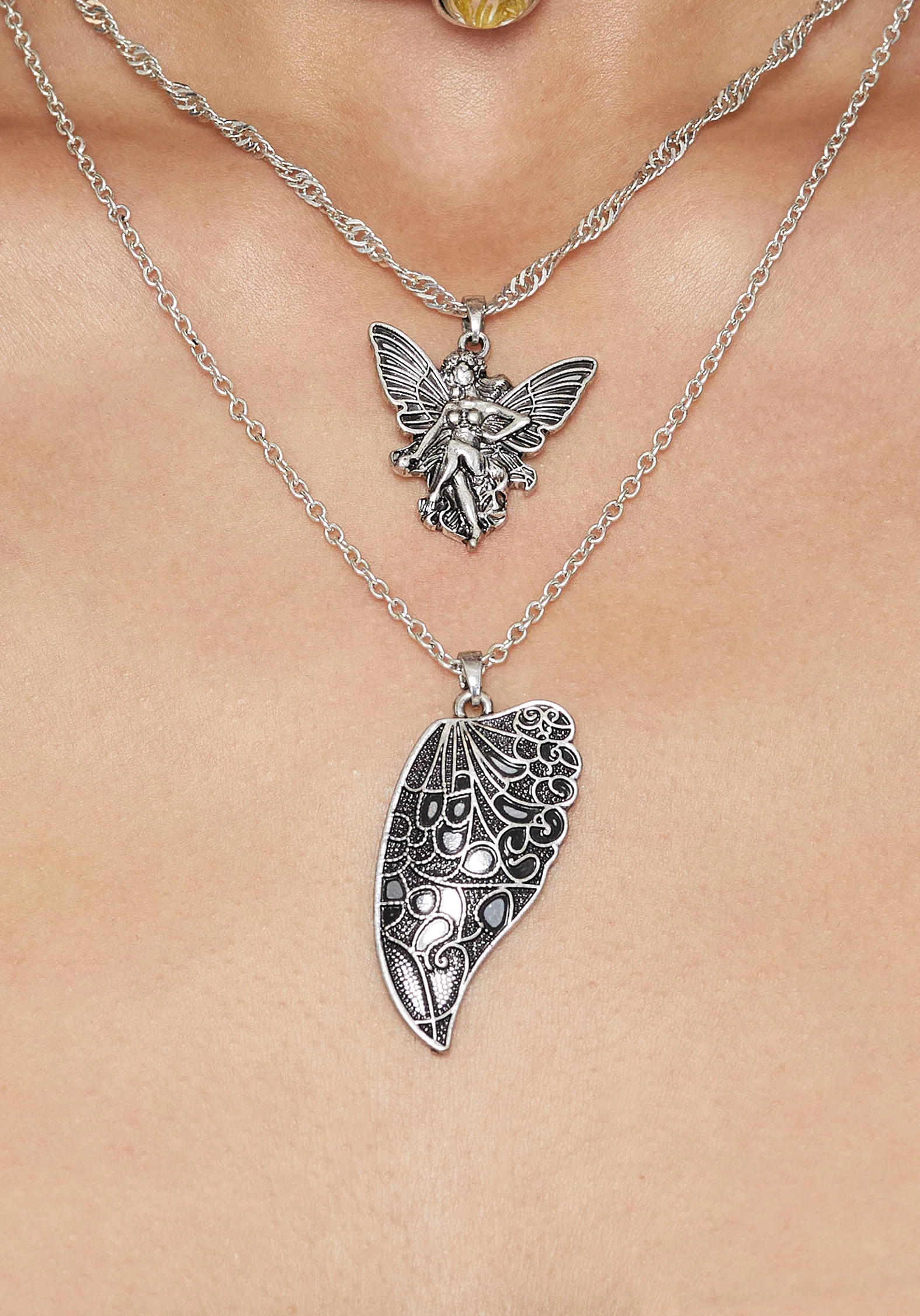 Sylvaine Fairy Trapped Flower Layered Necklace - Image 3