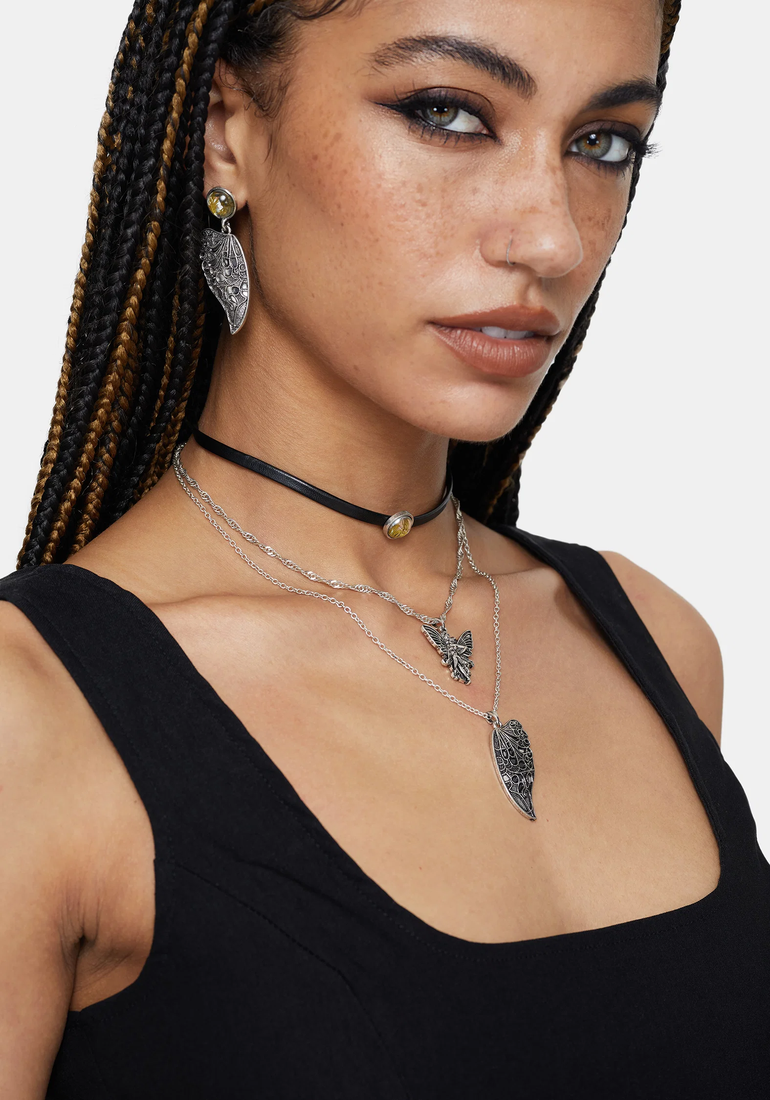 Sylvaine Fairy Trapped Flower Layered Necklace - Image 5