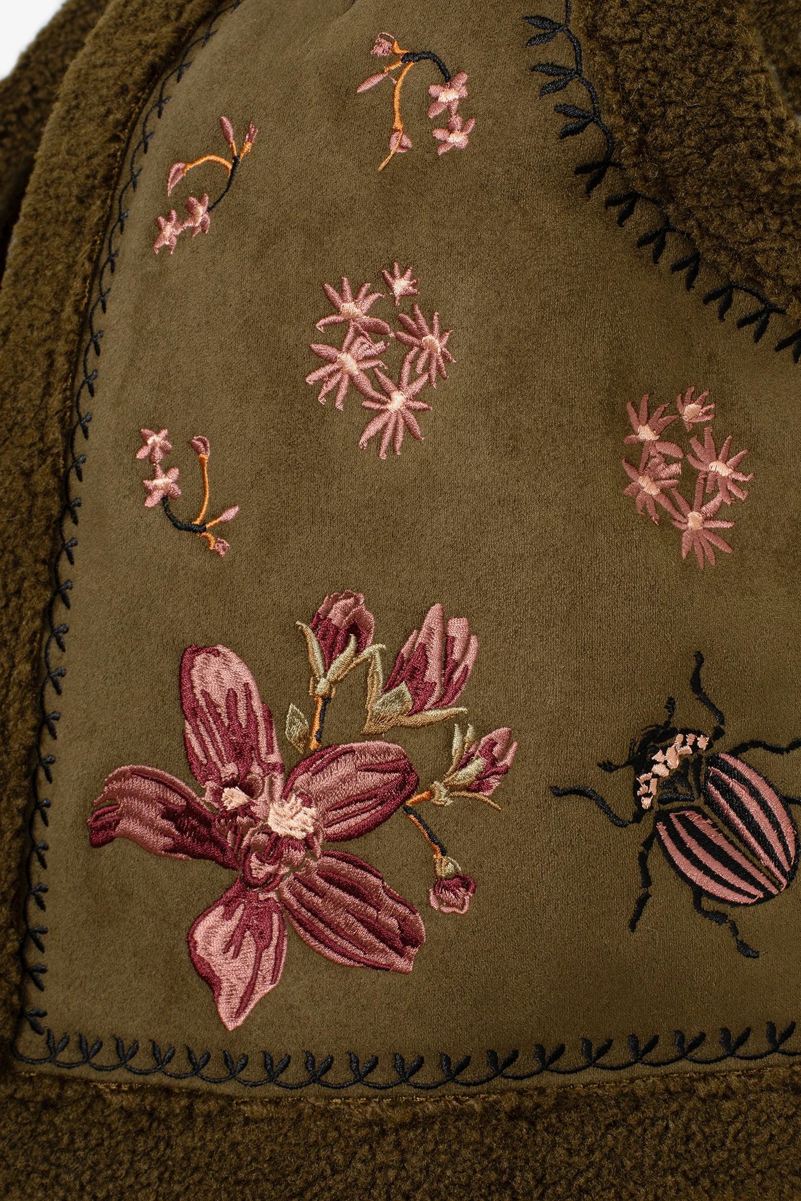 Sylvara Borg Embroidered Bug Gilet - Image 13