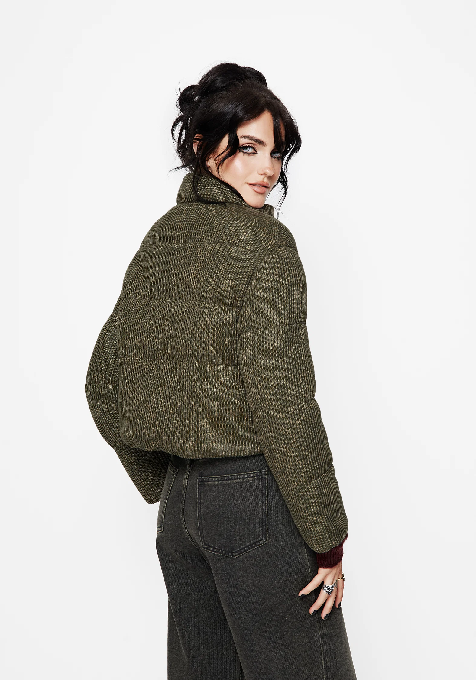 Sylvia Embroidered Knit Bomber Jacket - Image 3