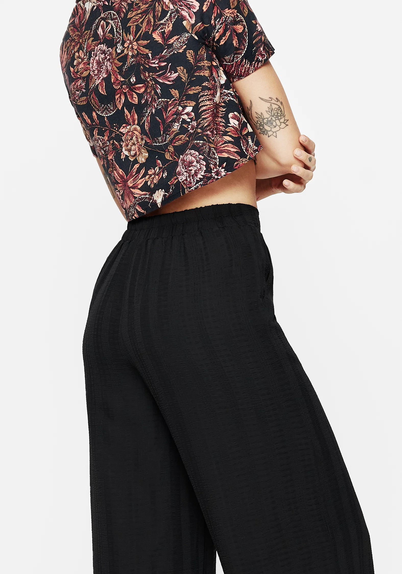 Tabitha Wide Leg Check Trousers - Image 6