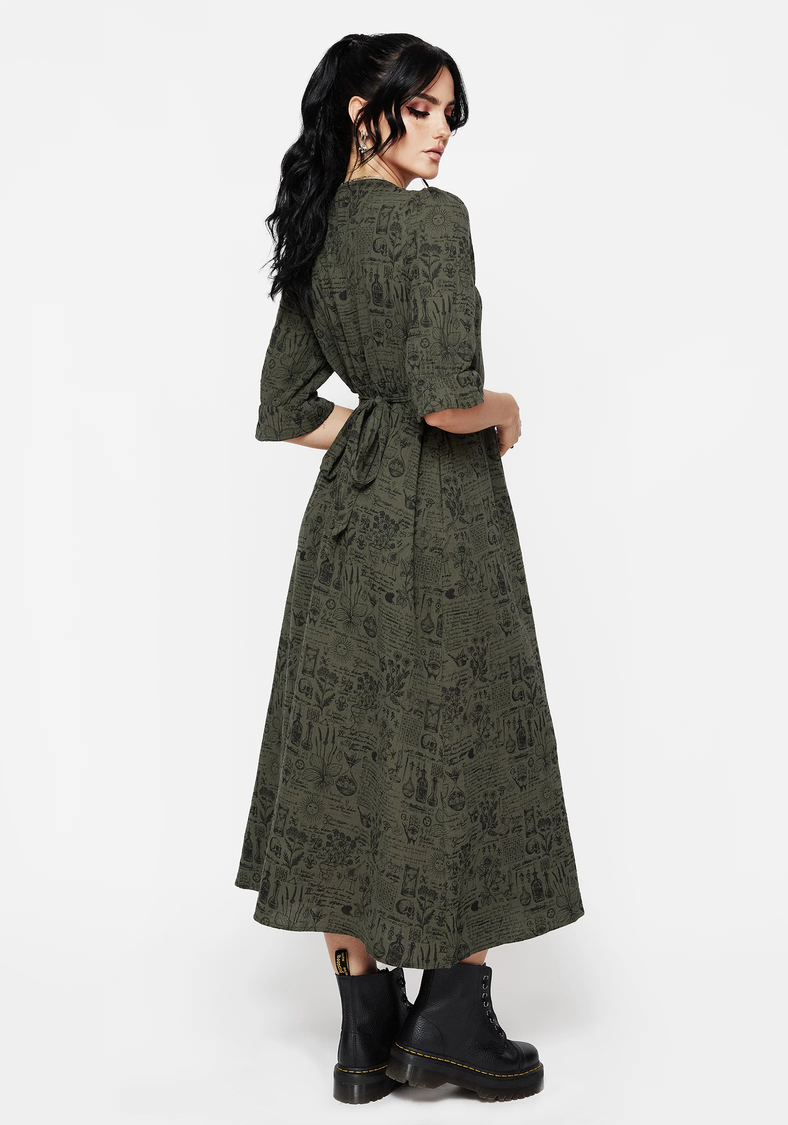Taddea Cotton Button Up Midaxi Dress - Image 3