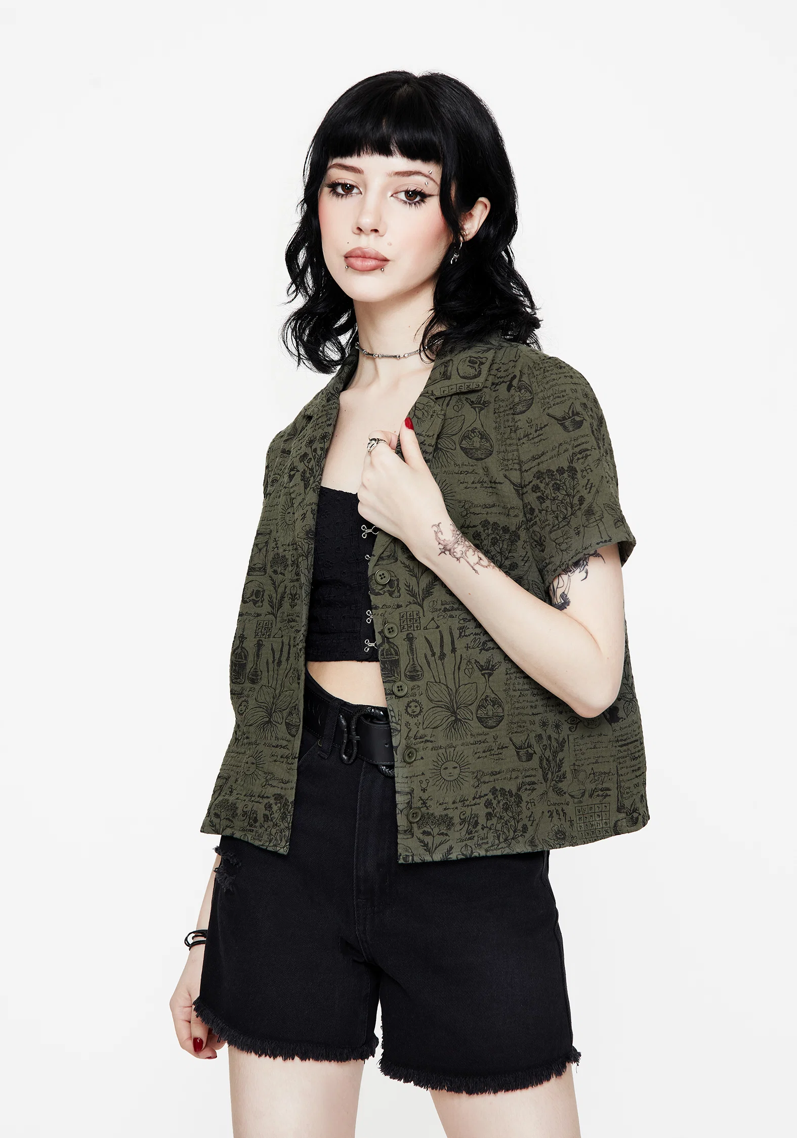 Taddea Cotton Relaxed Button Up Blouse - Image 4