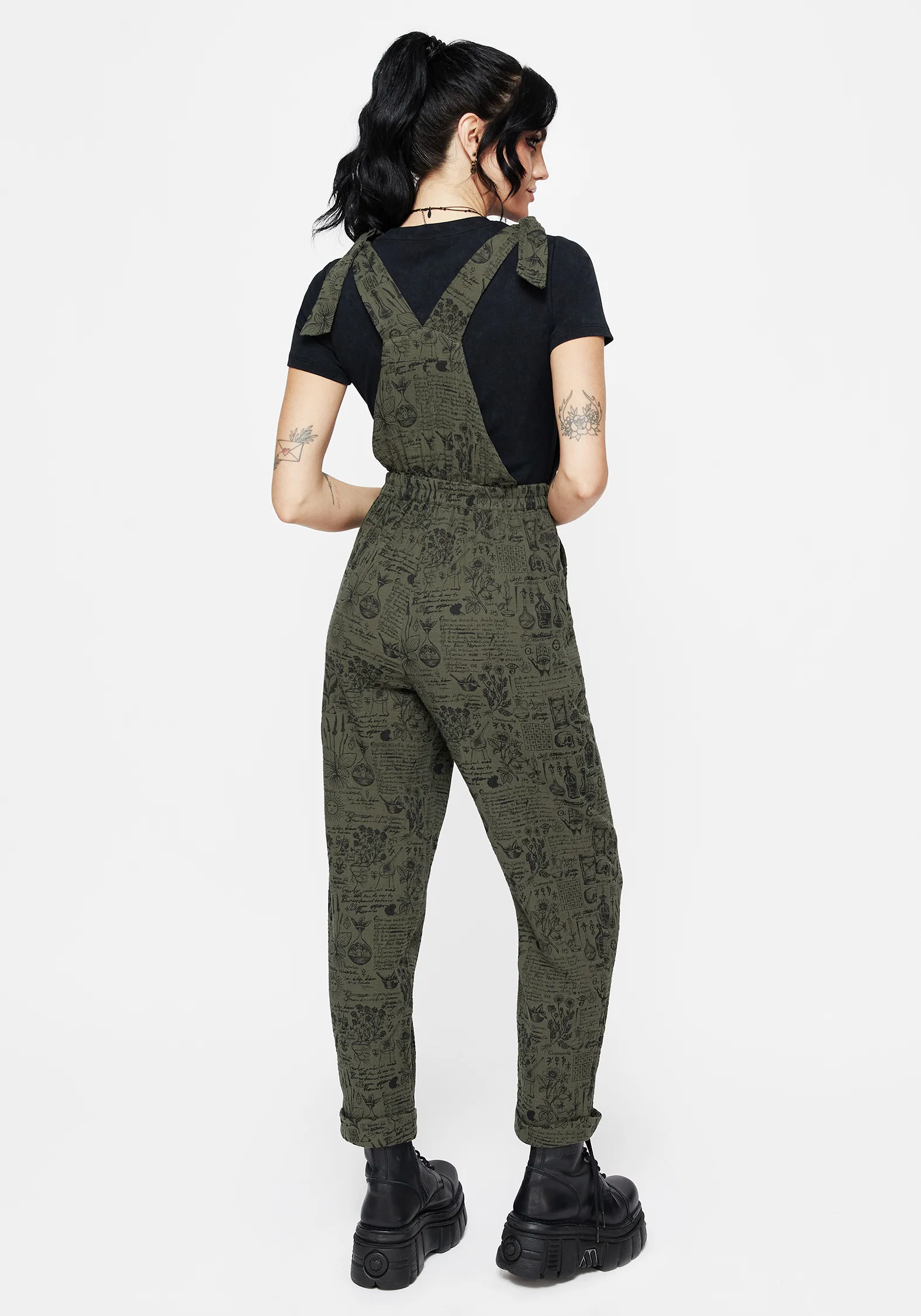 Taddea Cotton Relaxed Tie Detail Jumpsuit - Image 3