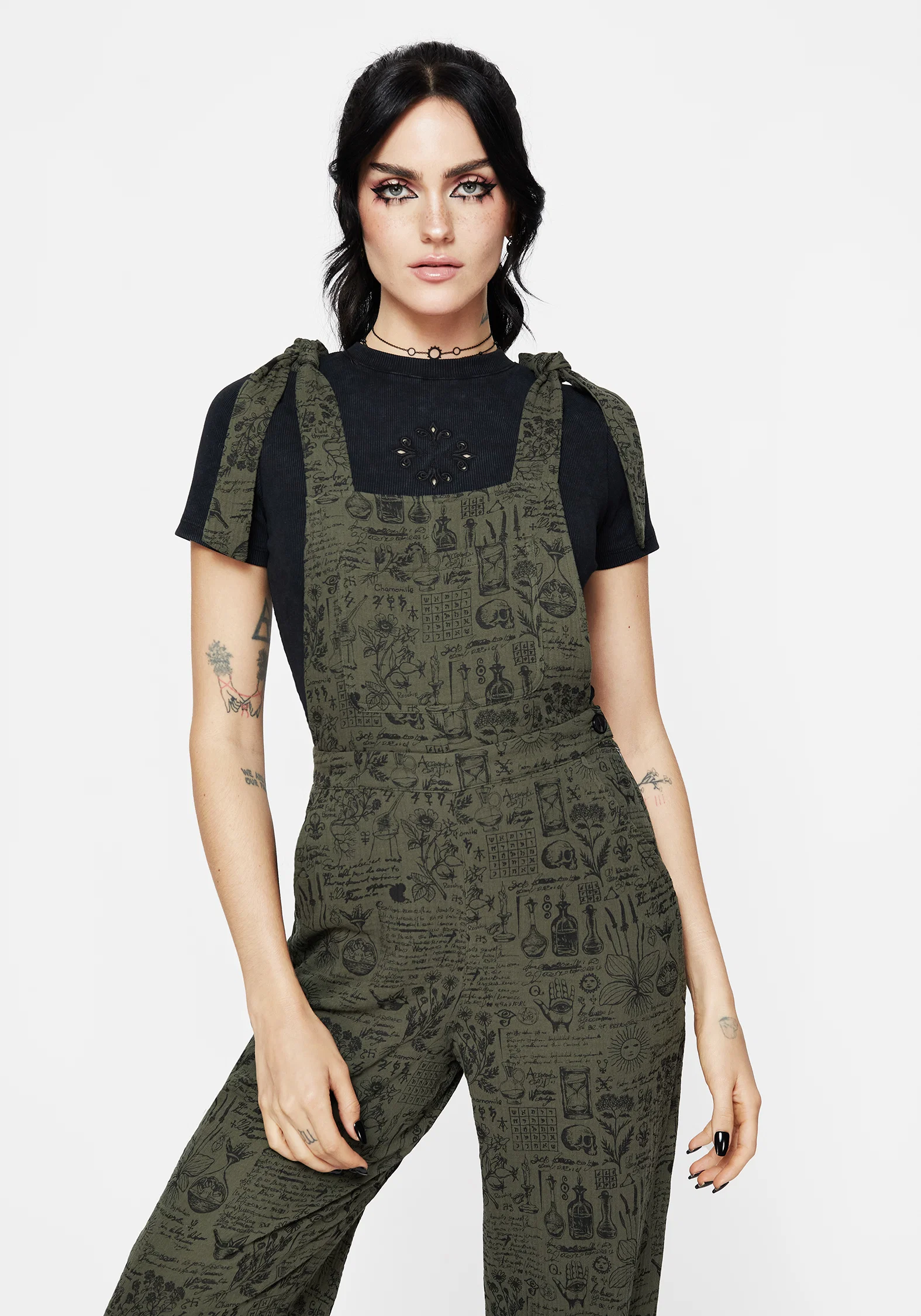 Taddea Cotton Relaxed Tie Detail Jumpsuit - Image 4