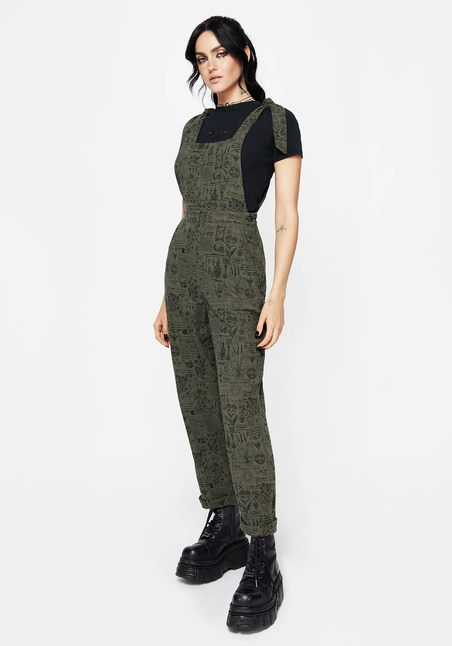 Taddea Cotton Relaxed Tie Detail Jumpsuit - Image 7