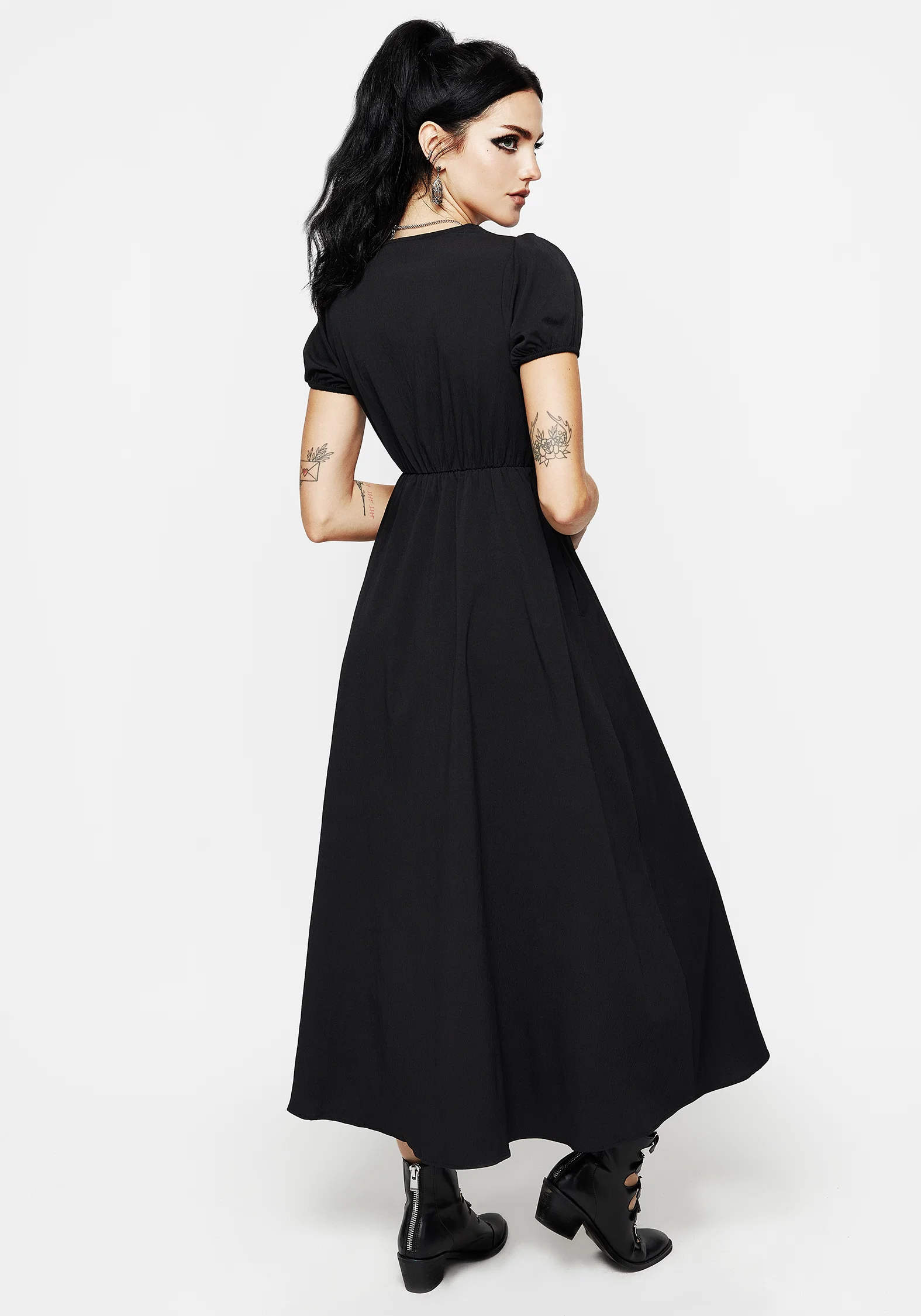 Taissa Floral Lace Button Up Midaxi Dress - Image 2