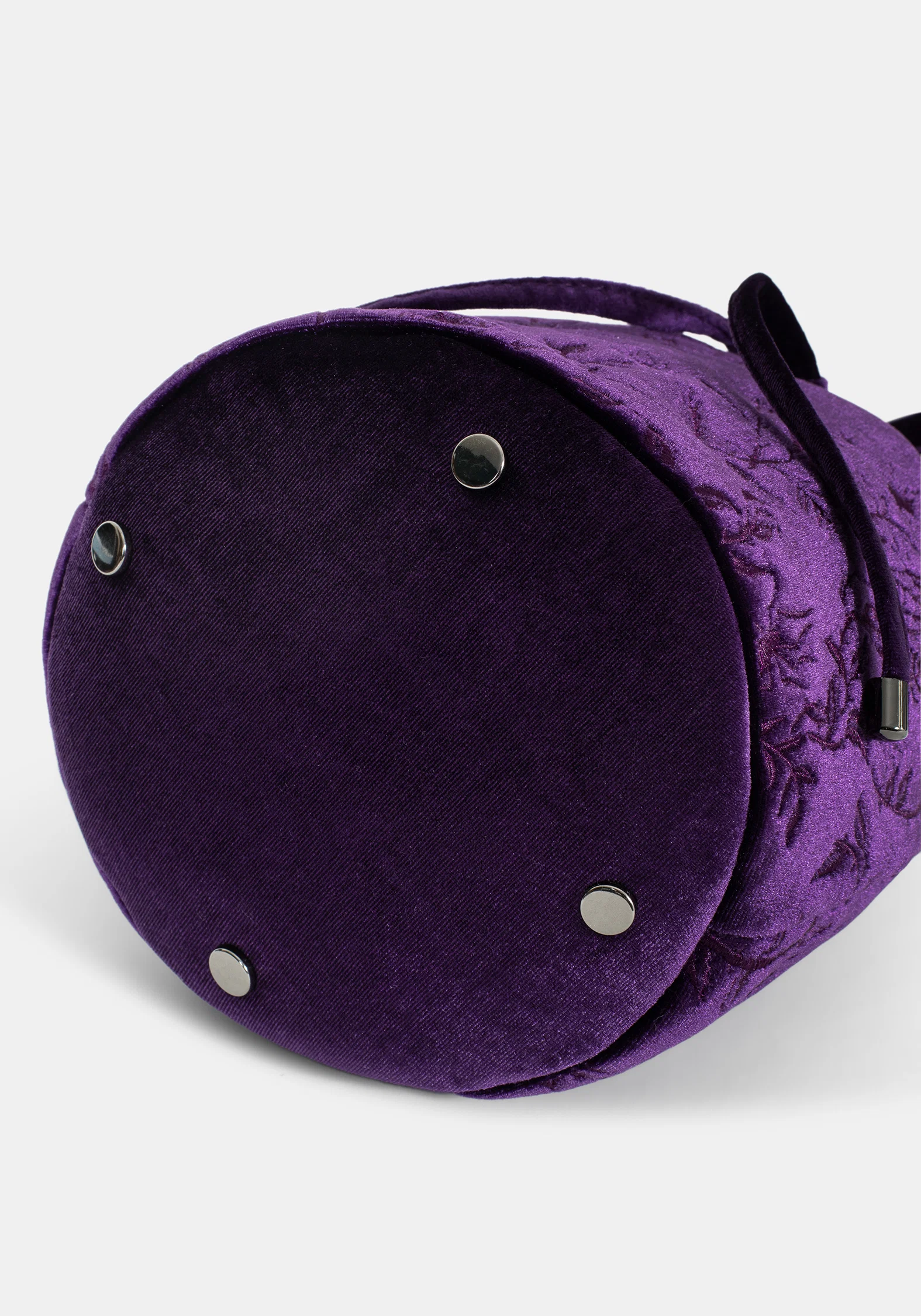 Tamsin Purple Velvet Bucket Bag - Image 10