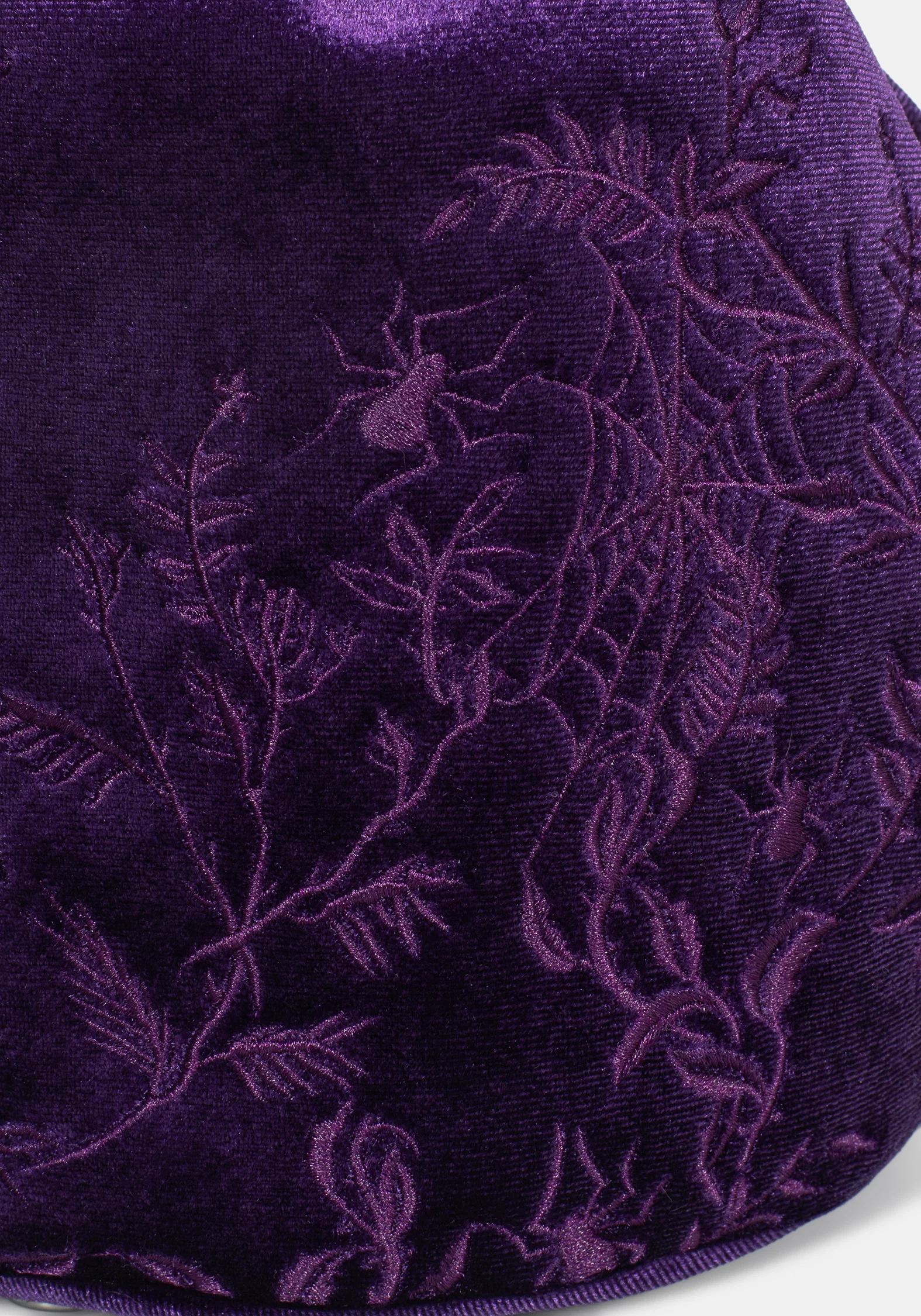 Tamsin Purple Velvet Bucket Bag - Image 3