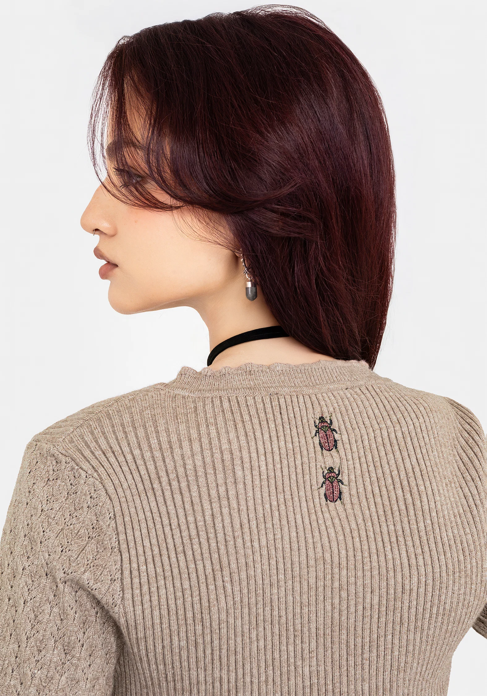 Tantra Floral Beetle Embroidered Cardigan - Image 7