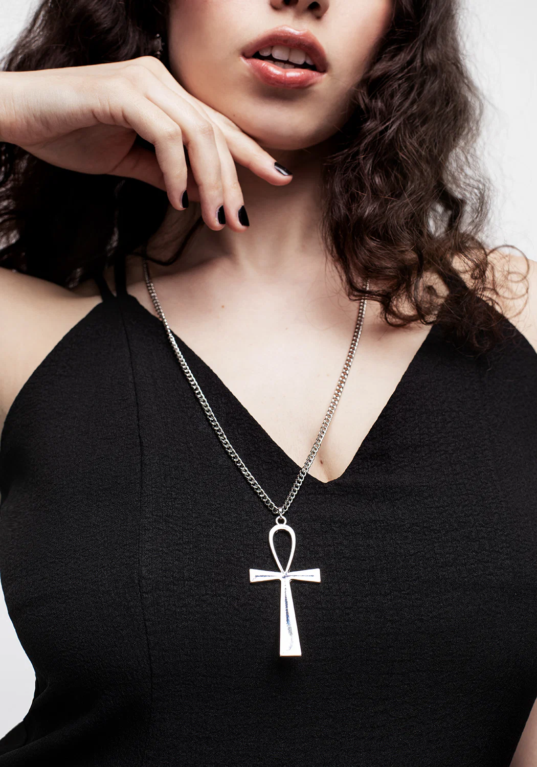 Taweret Long Chain Ankh Pendant - Image 5