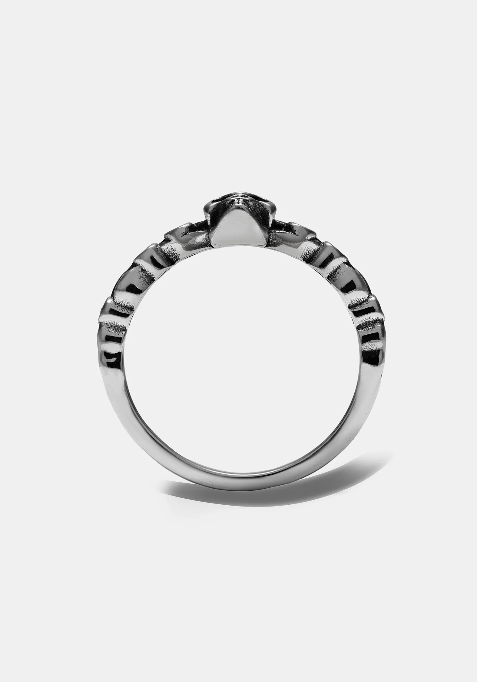 Teara Skull Sterling Silver Black Spinel Ring - Image 5