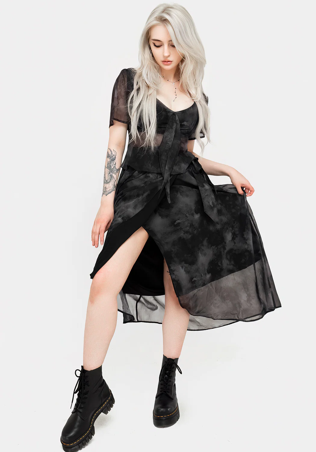 Tempest Tie Waist Midaxi Skirt - Image 17
