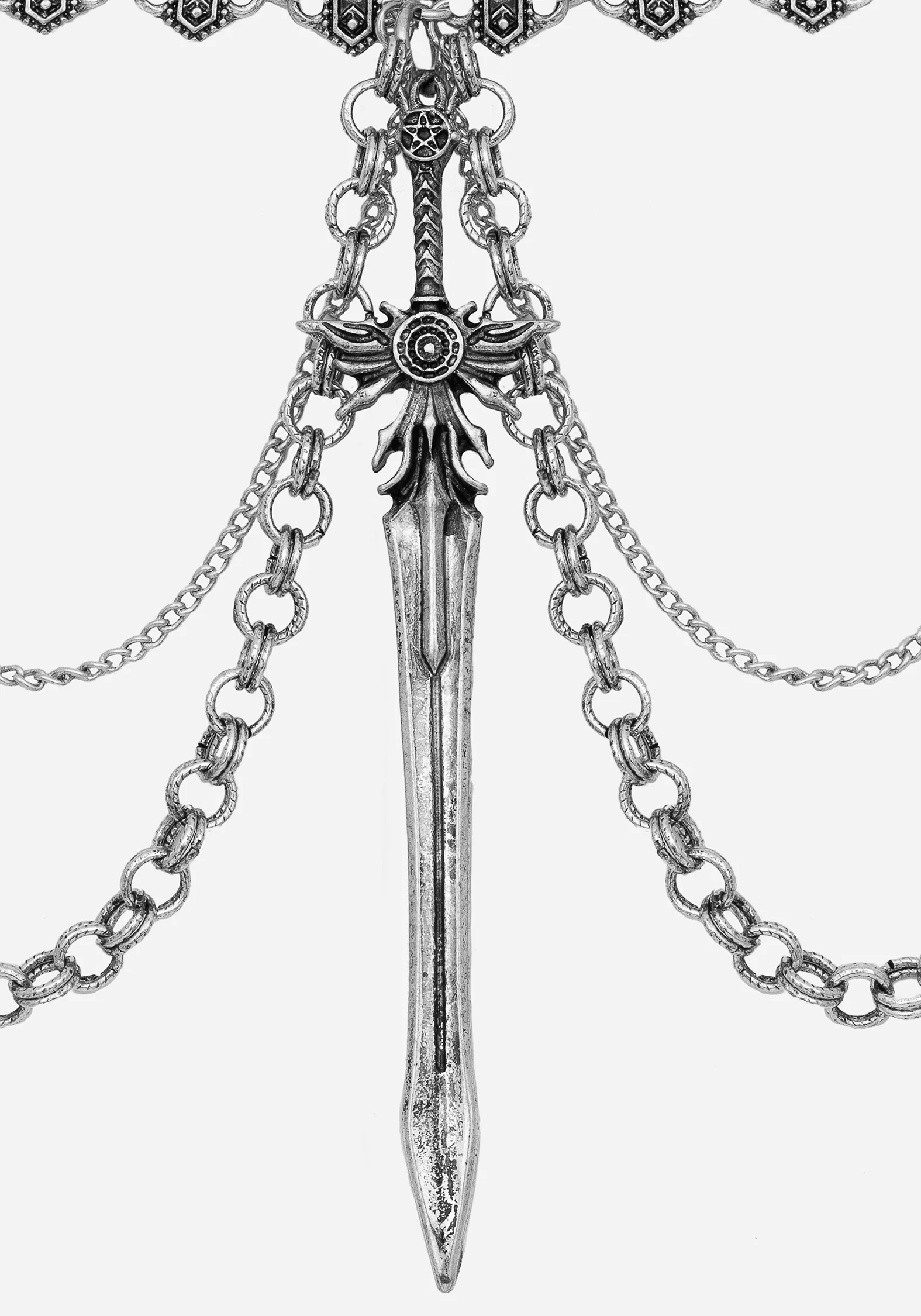Tempo Layered Chain Choker Necklace - Image 2