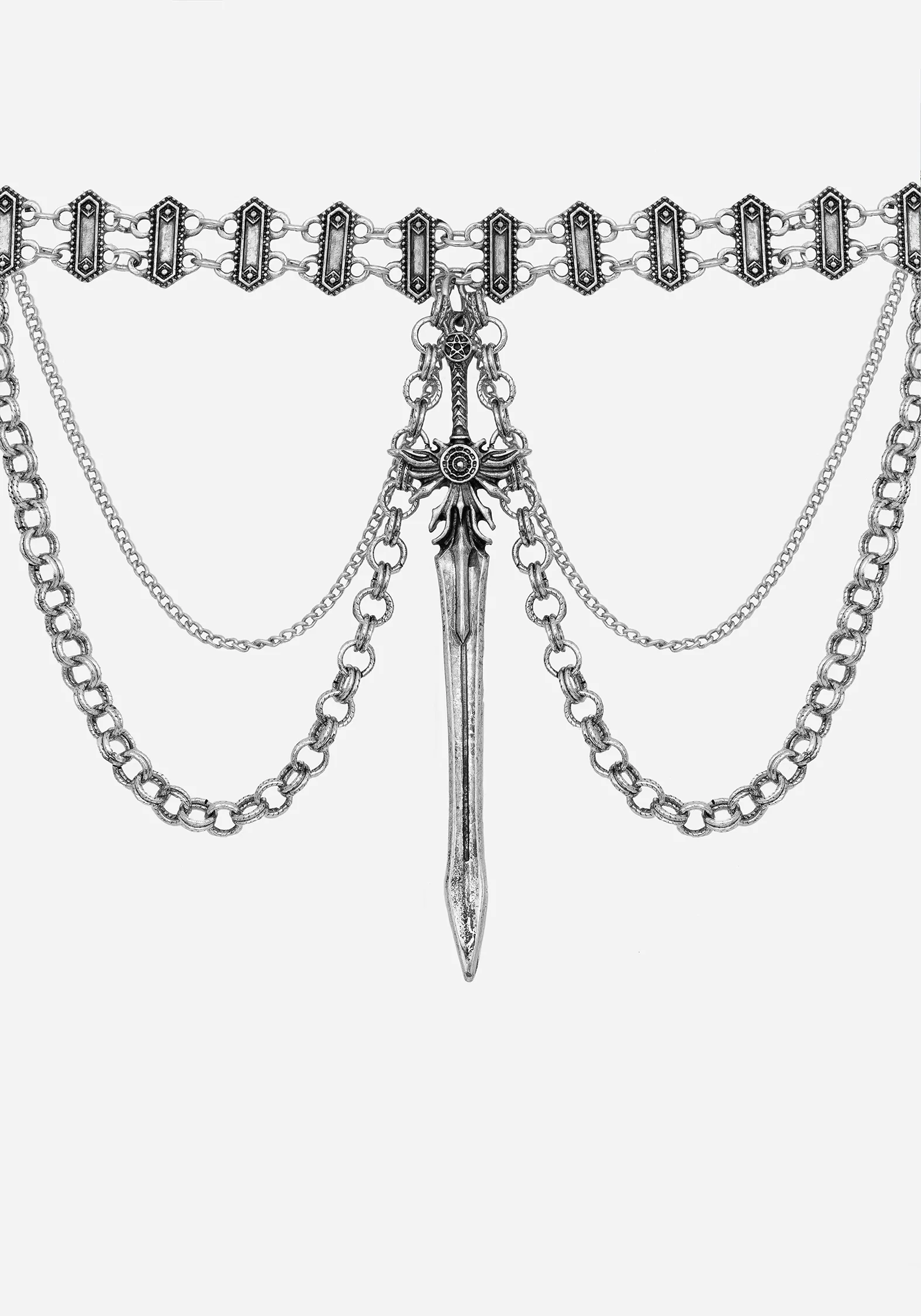Tempo Layered Chain Choker Necklace - Image 4