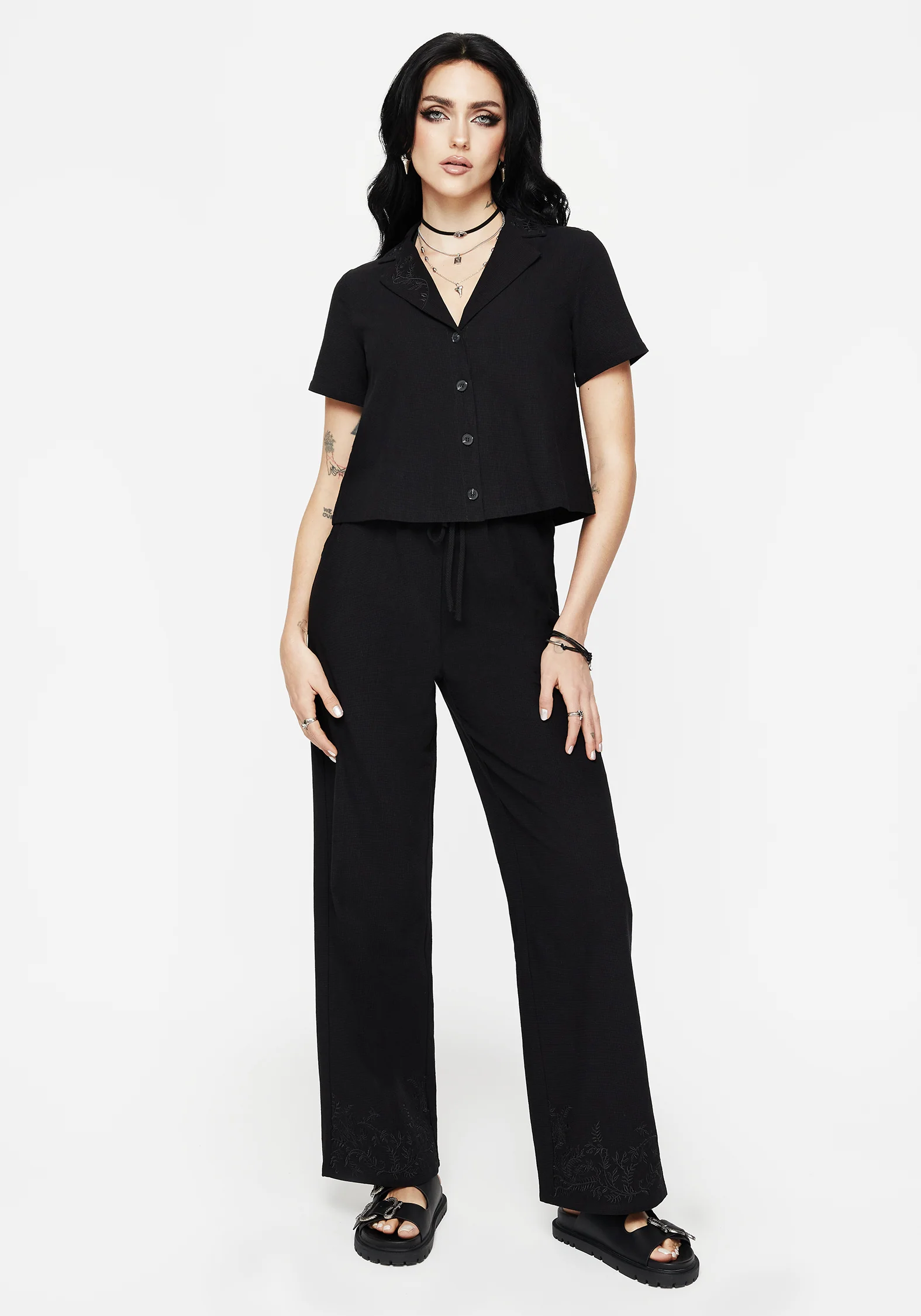 Thorell Embroidered Cotton Button Up Shirt - Image 5