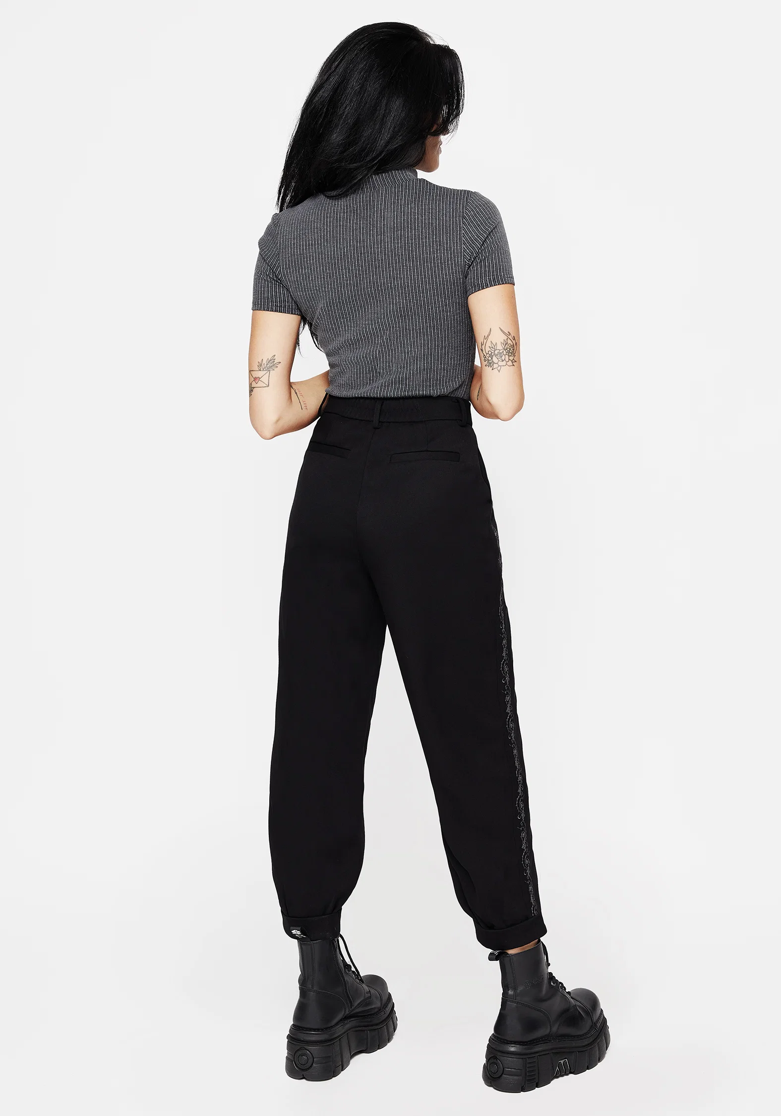 Rosethorn Embroidered Balloon Trousers - Image 3