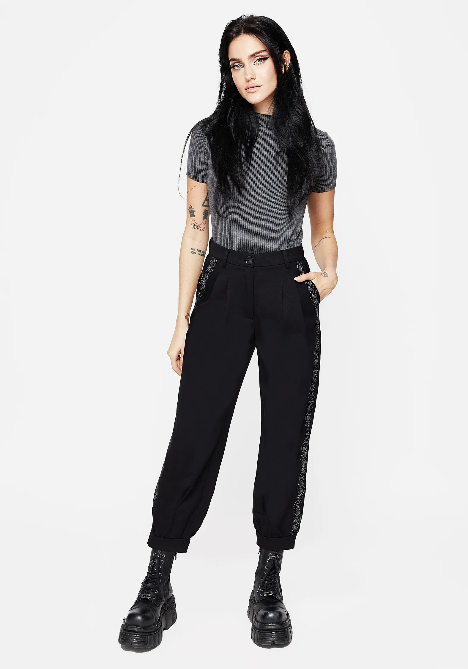 Rosethorn Embroidered Balloon Trousers - Image 5