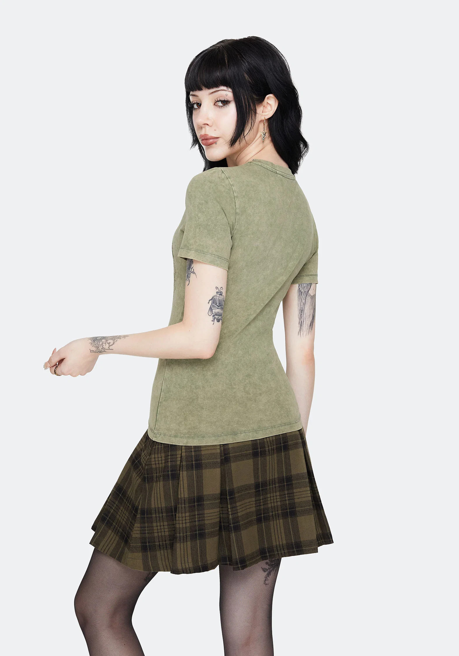 Thymus Graphic Print Fitted Cotton T-Shirt - Image 3