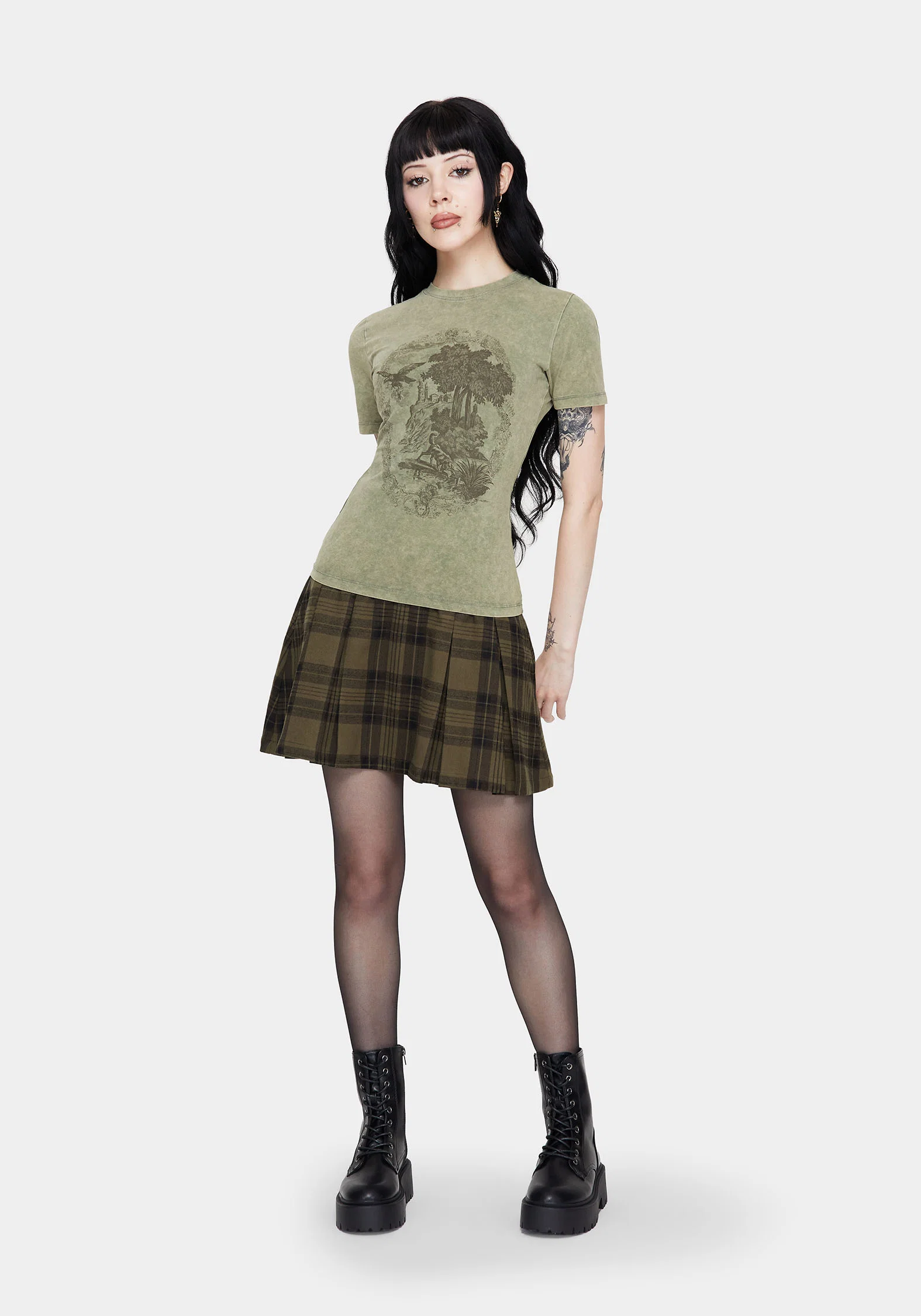 Thymus Graphic Print Fitted Cotton T-Shirt - Image 5