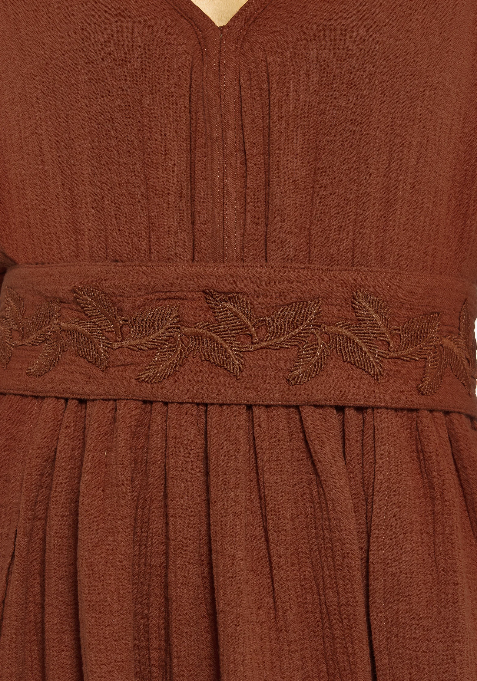 Tiana Cotton Applique Trim Midi Dress - Image 2