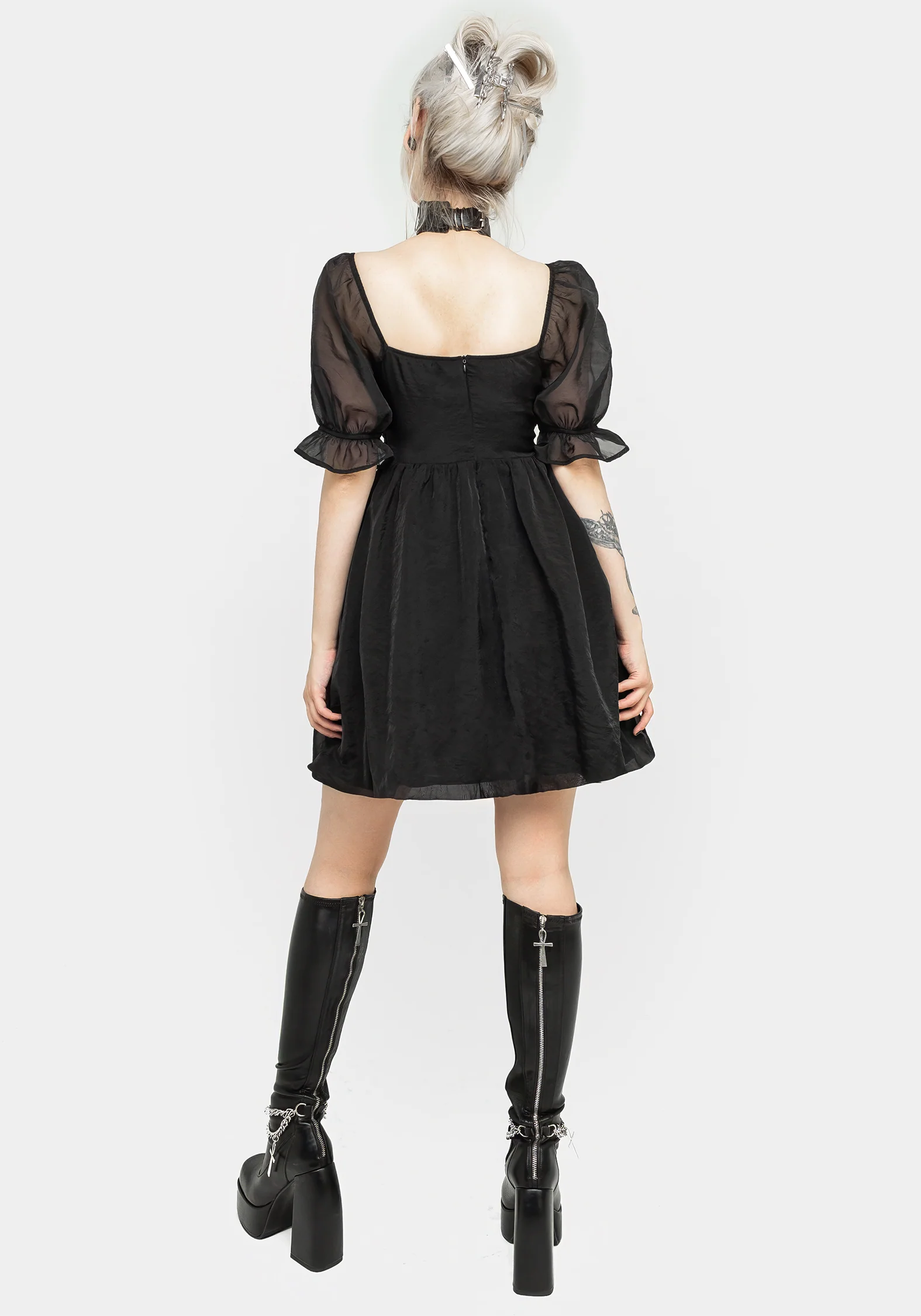 Tiffany Organza Puff Mini Dress - Image 3