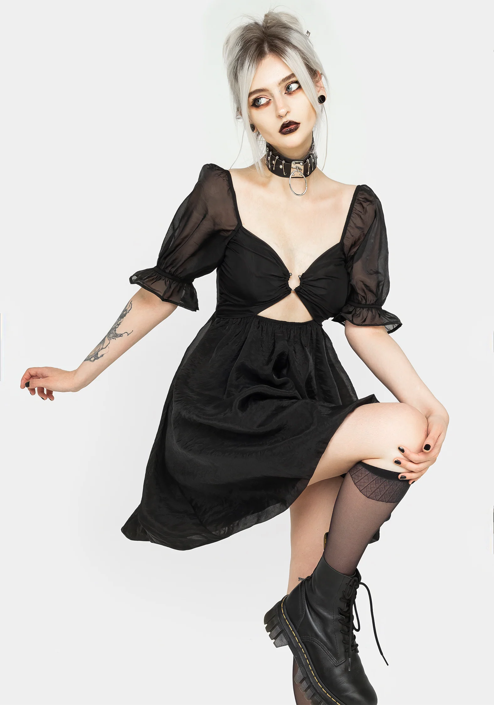 Tiffany Organza Puff Mini Dress - Image 5