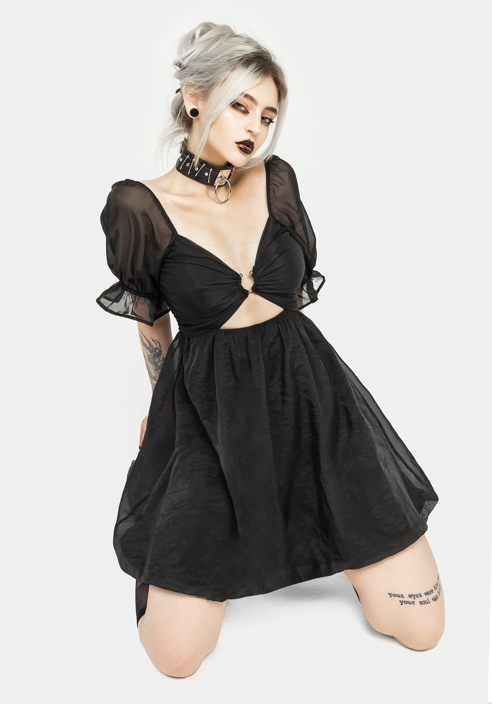 Tiffany Organza Puff Mini Dress - Image 7