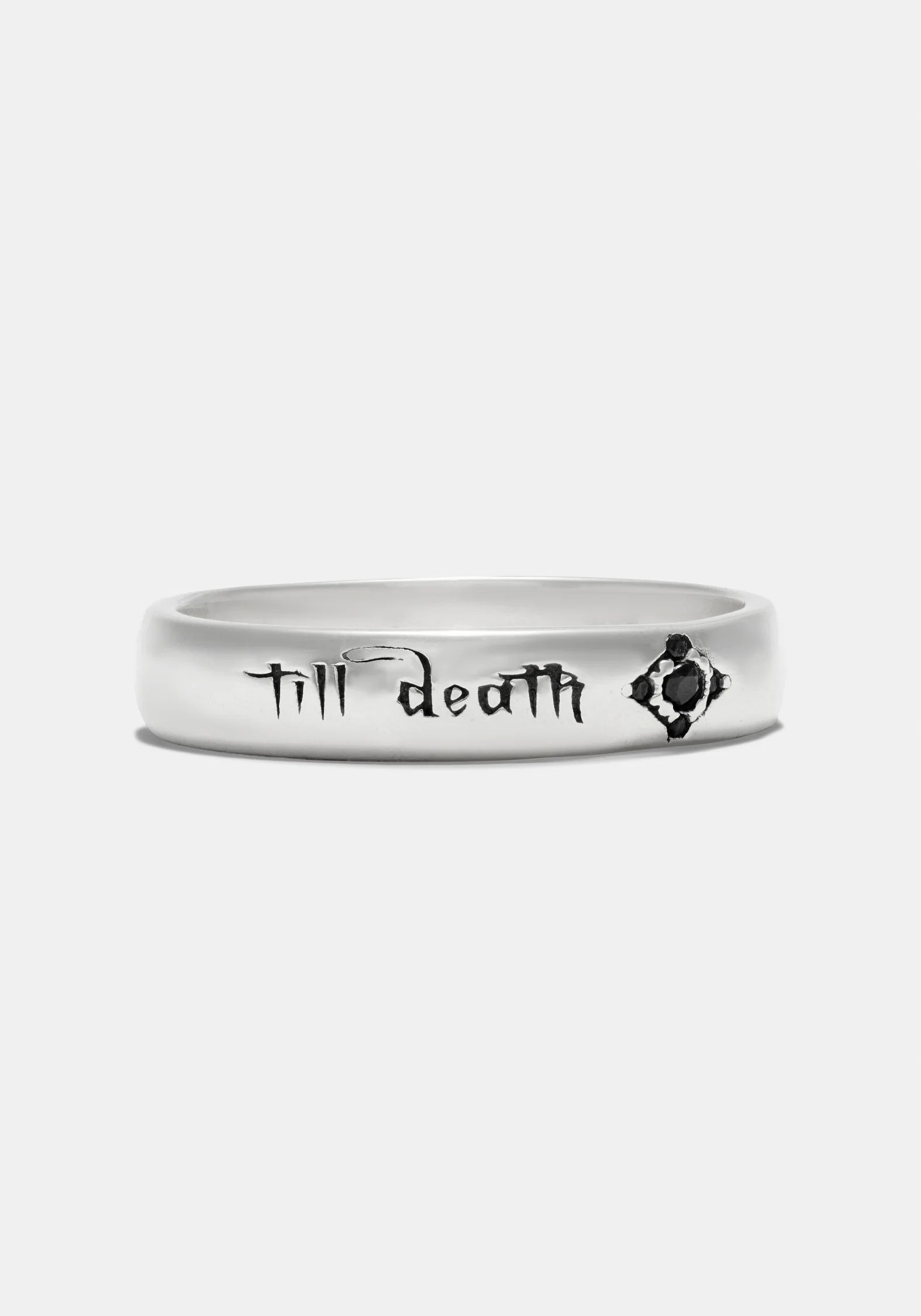 Till Death Sterling Silver Band - 4.8mm - Image 3