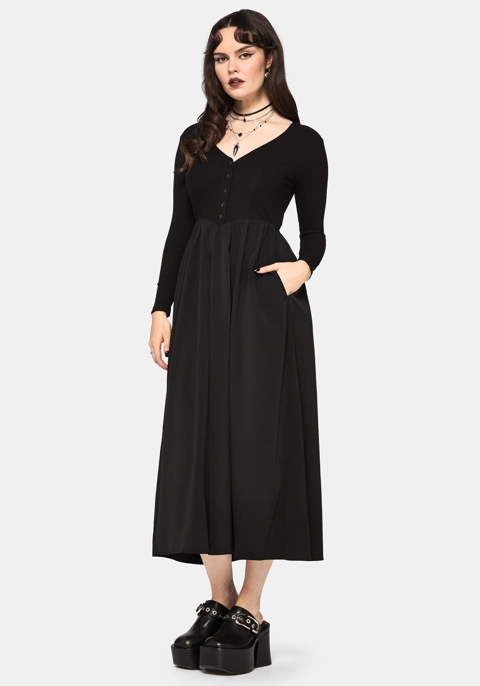 Torrent Button Up Midi Dress - Image 4