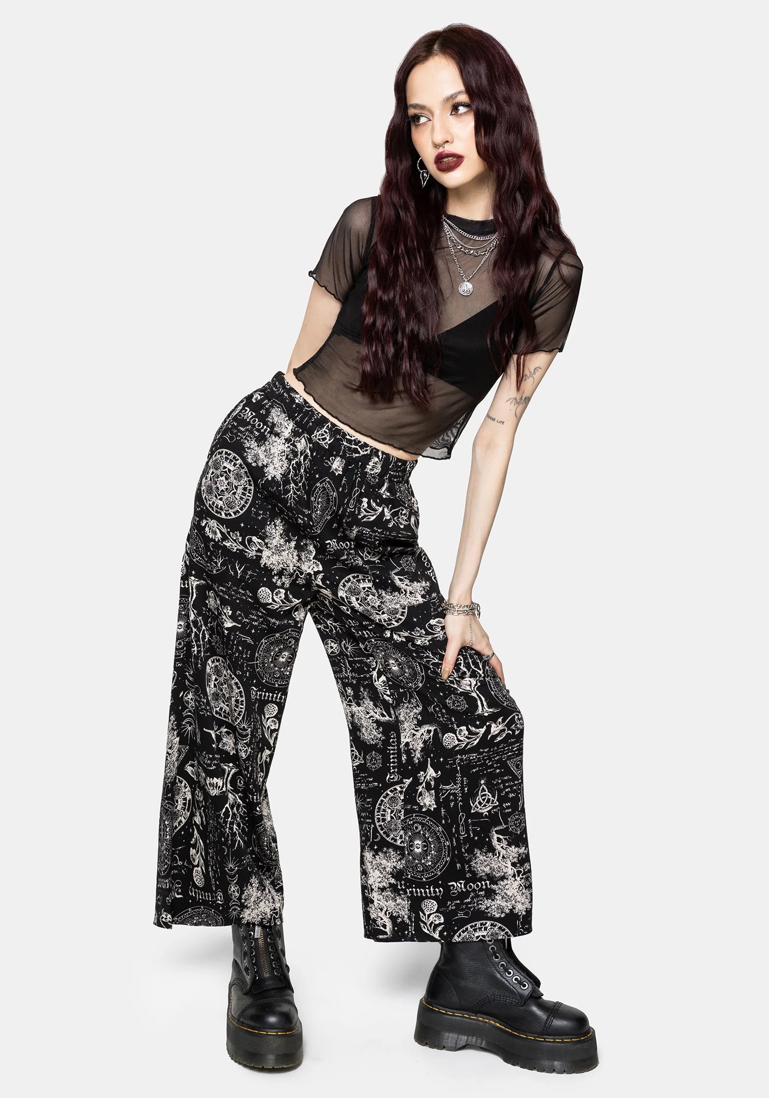 Trinity Moon Print Pull On Culotte - Image 2