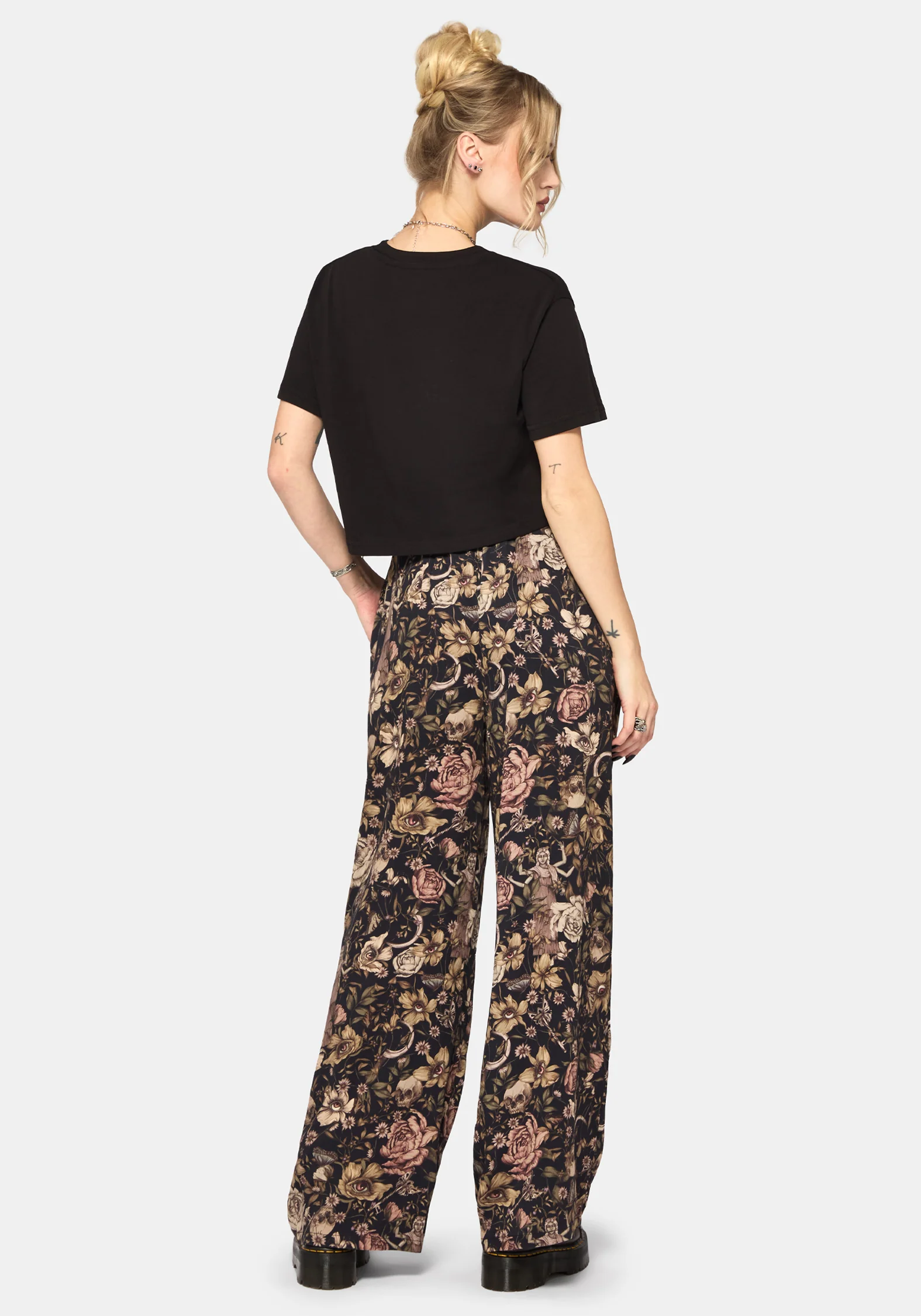 Triple Goddess Print Wide Leg Trouser - Image 3