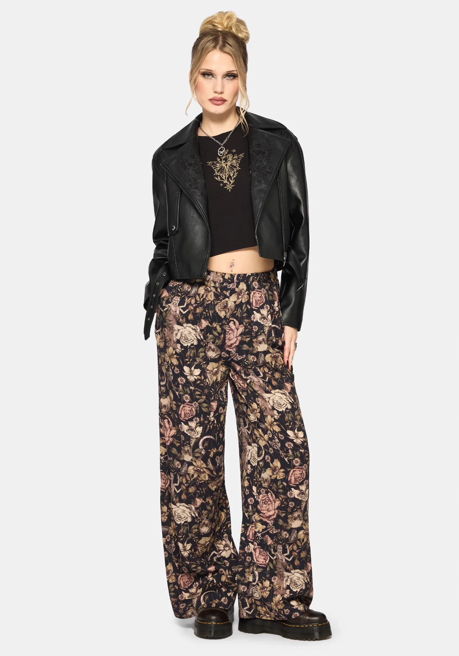 Triple Goddess Print Wide Leg Trouser - Image 5