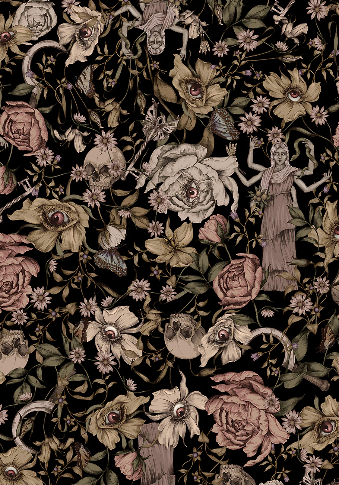 Triple Goddess Tiered Shirred Maxi Dress - Image 7