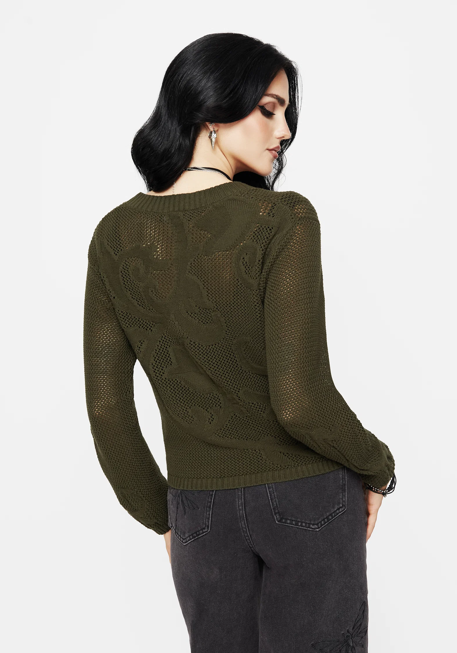 Tulip Jacquard Knit Cardigan - Image 3