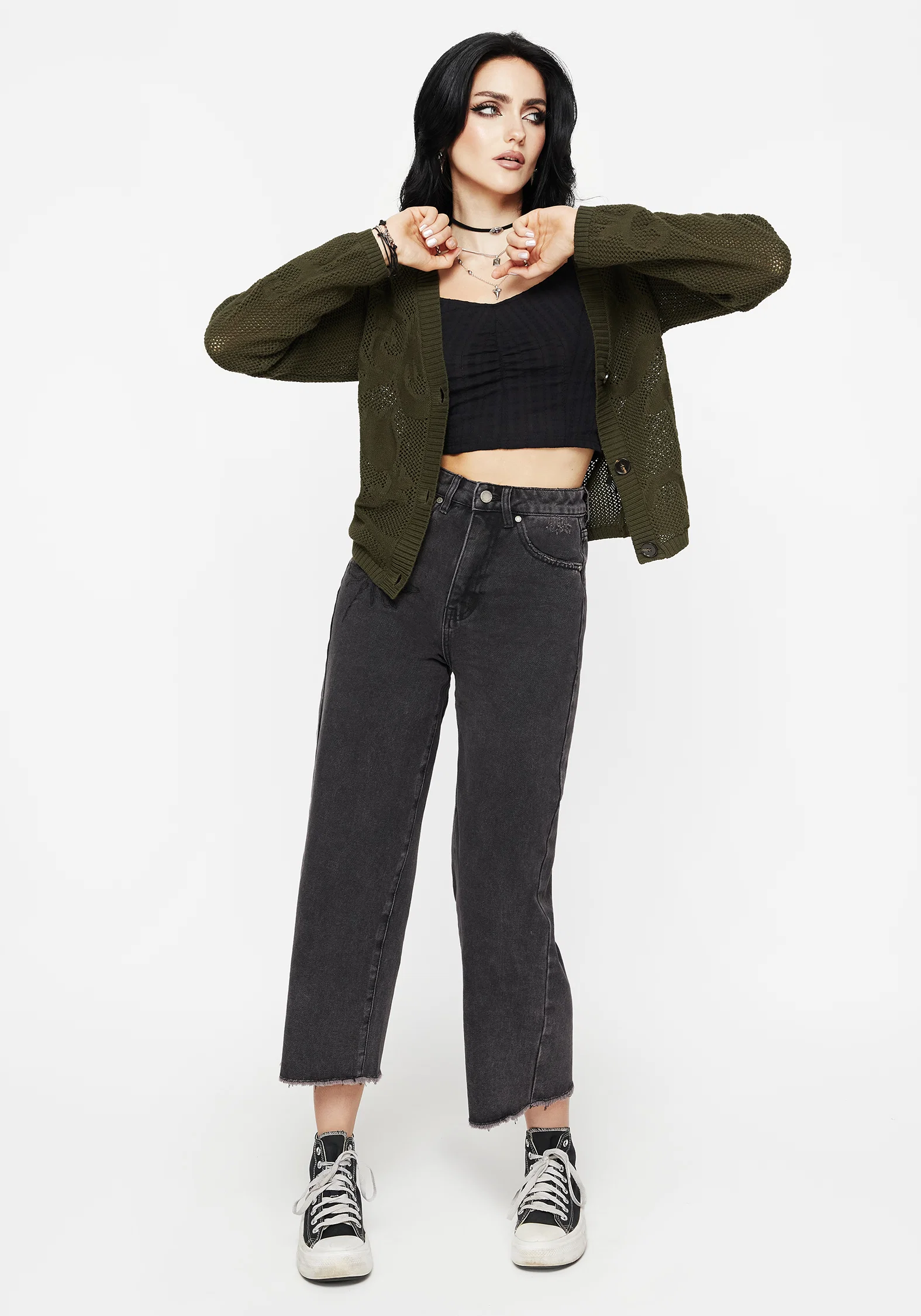 Tulip Jacquard Knit Cardigan - Image 4