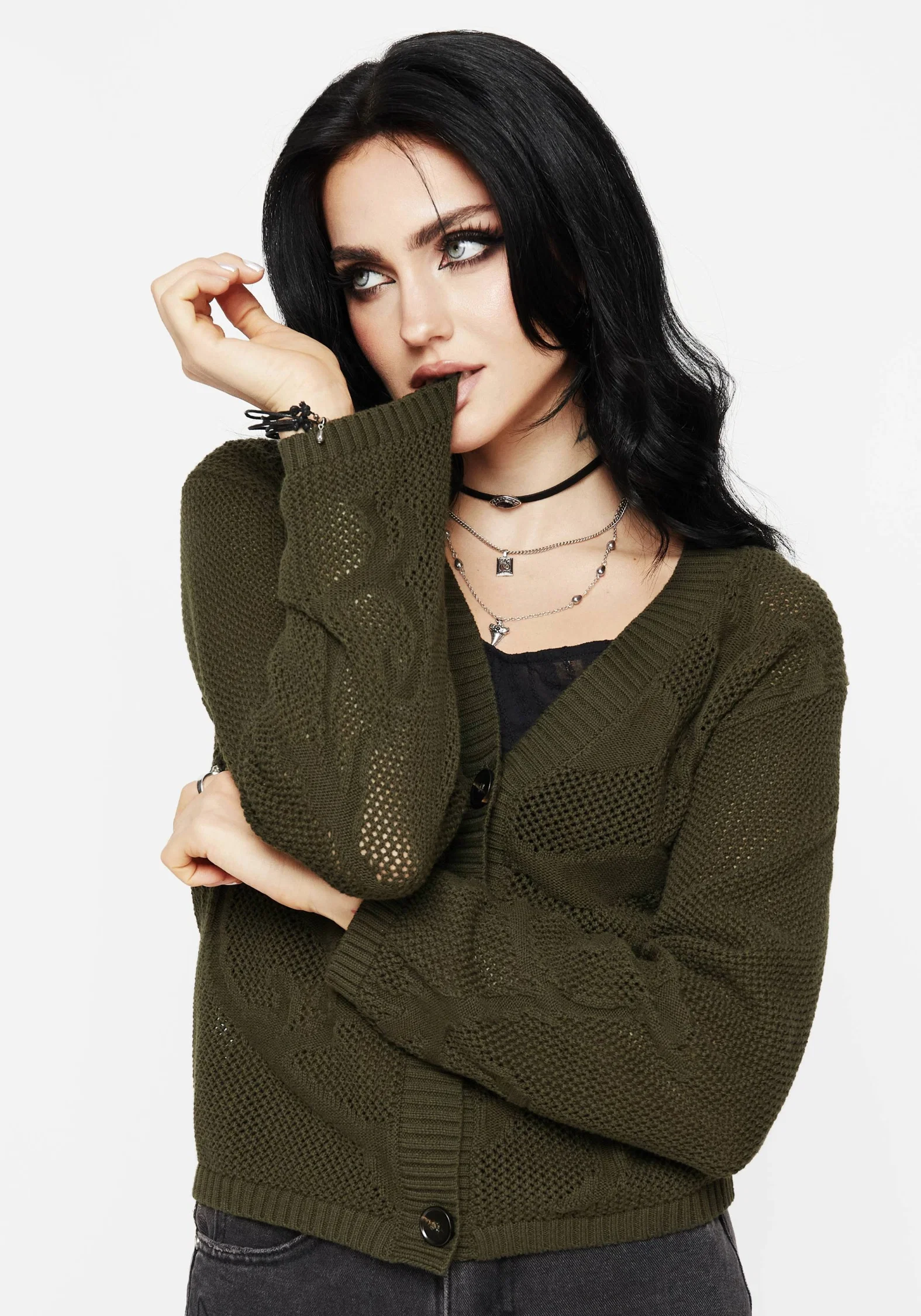 Tulip Jacquard Knit Cardigan - Image 5