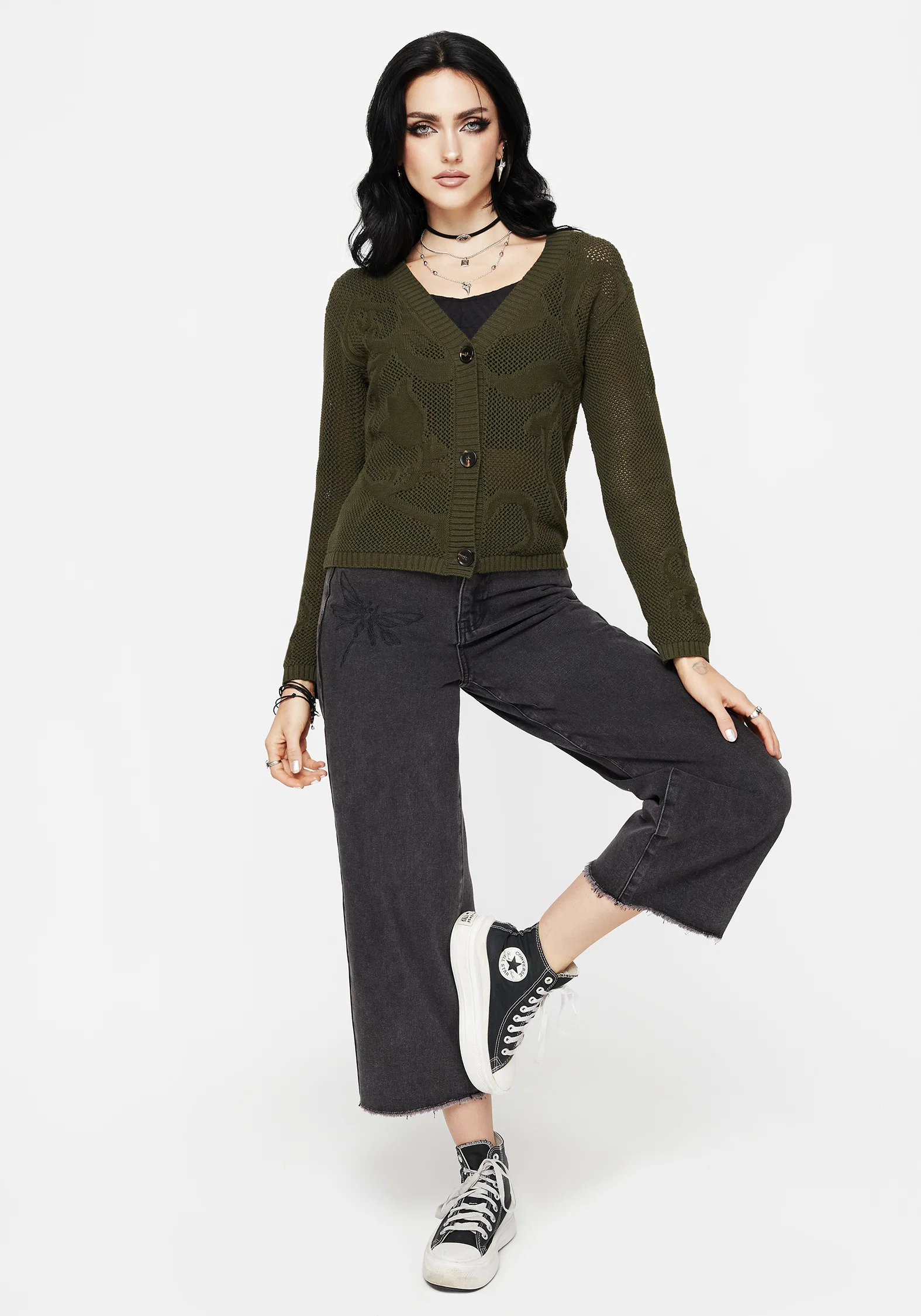 Tulip Jacquard Knit Cardigan - Image 6