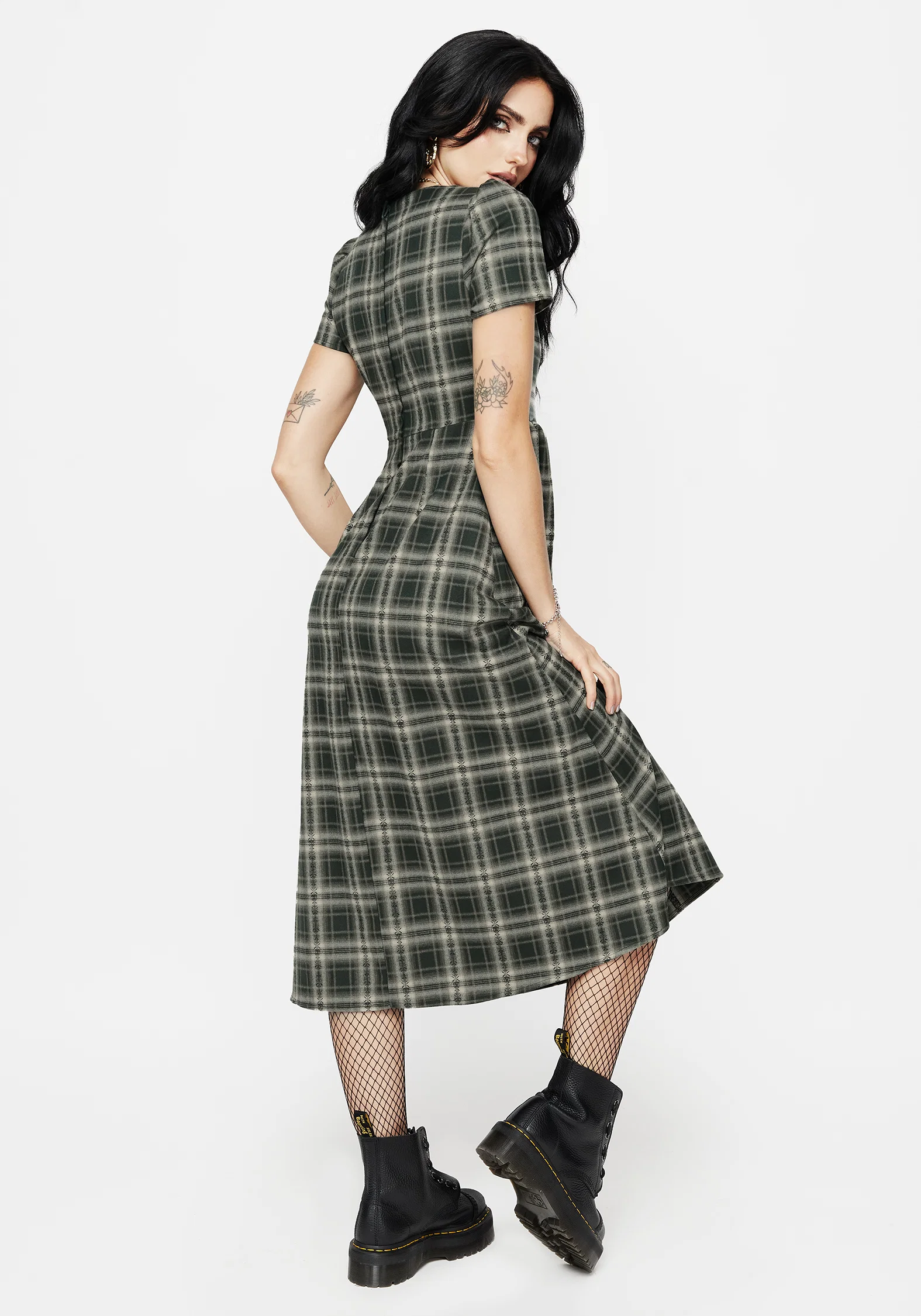 Tulisa Check Midi Dress - Image 3