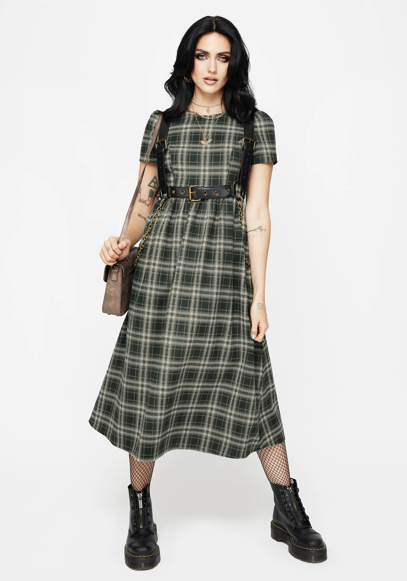 Tulisa Check Midi Dress - Image 4