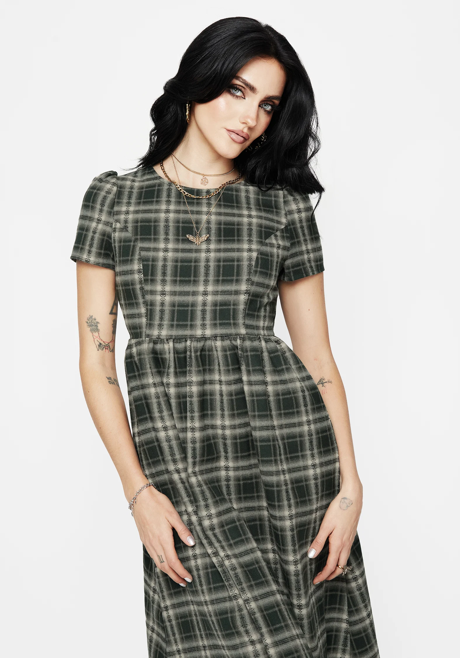 Tulisa Check Midi Dress - Image 5