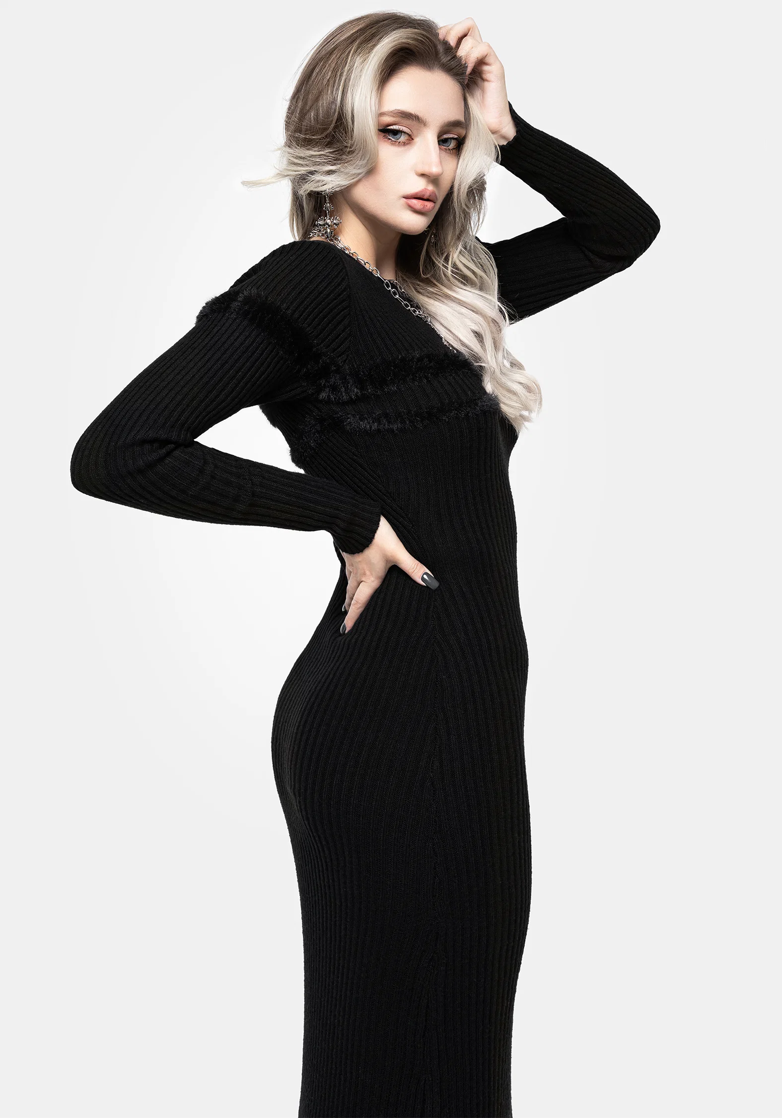 Typhon Stripe Knit Maxi Dress - Image 7