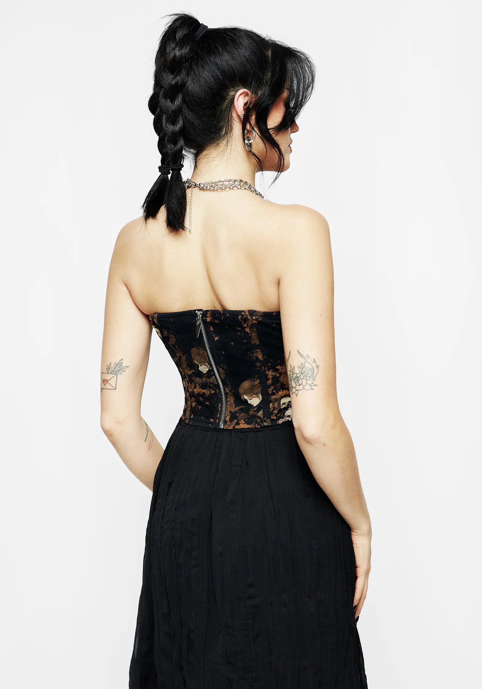 Underworld Cotton Lace Up Corset Top - Image 2
