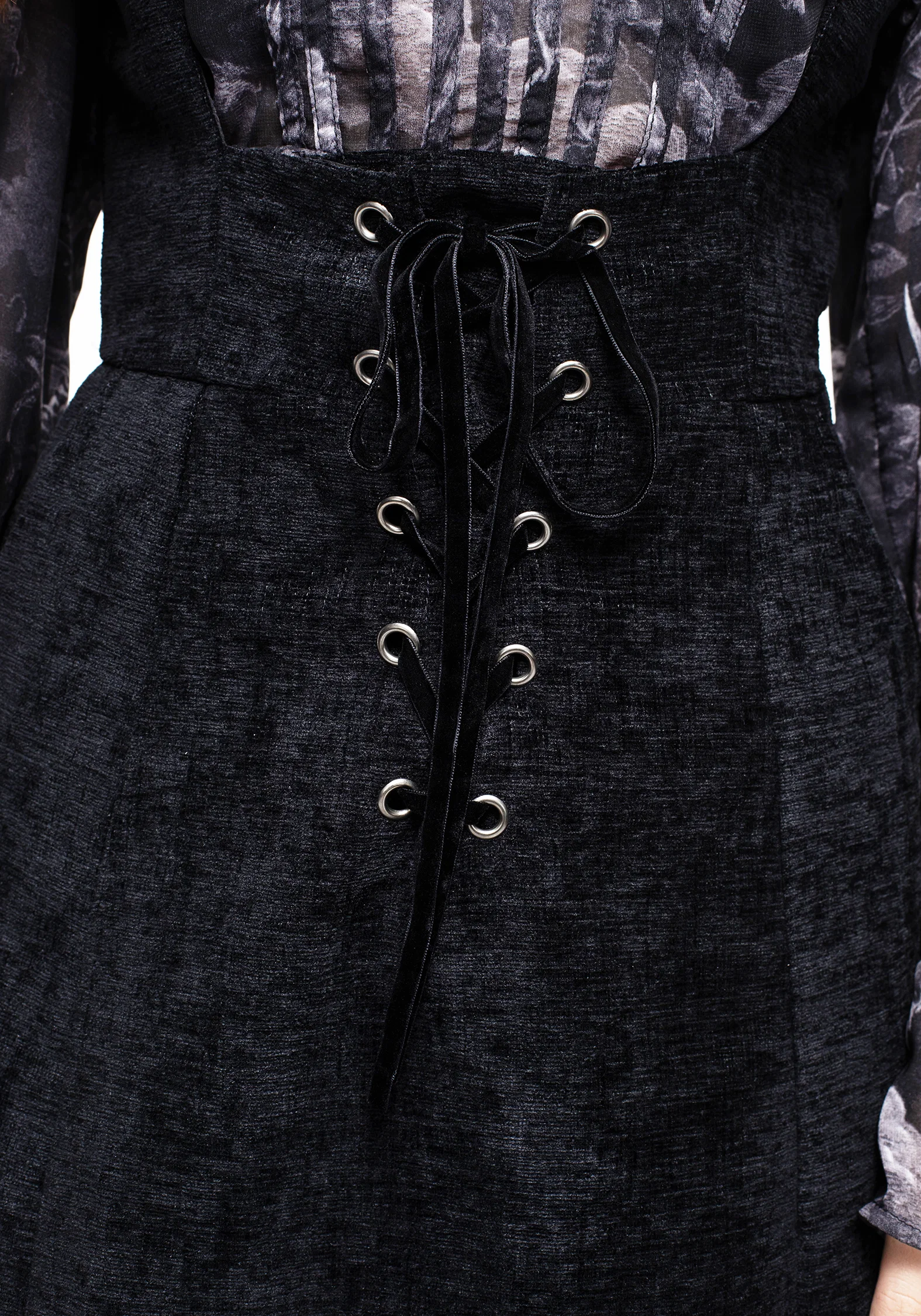 Valar Lace Up Midi Pinafore Dress - Image 2