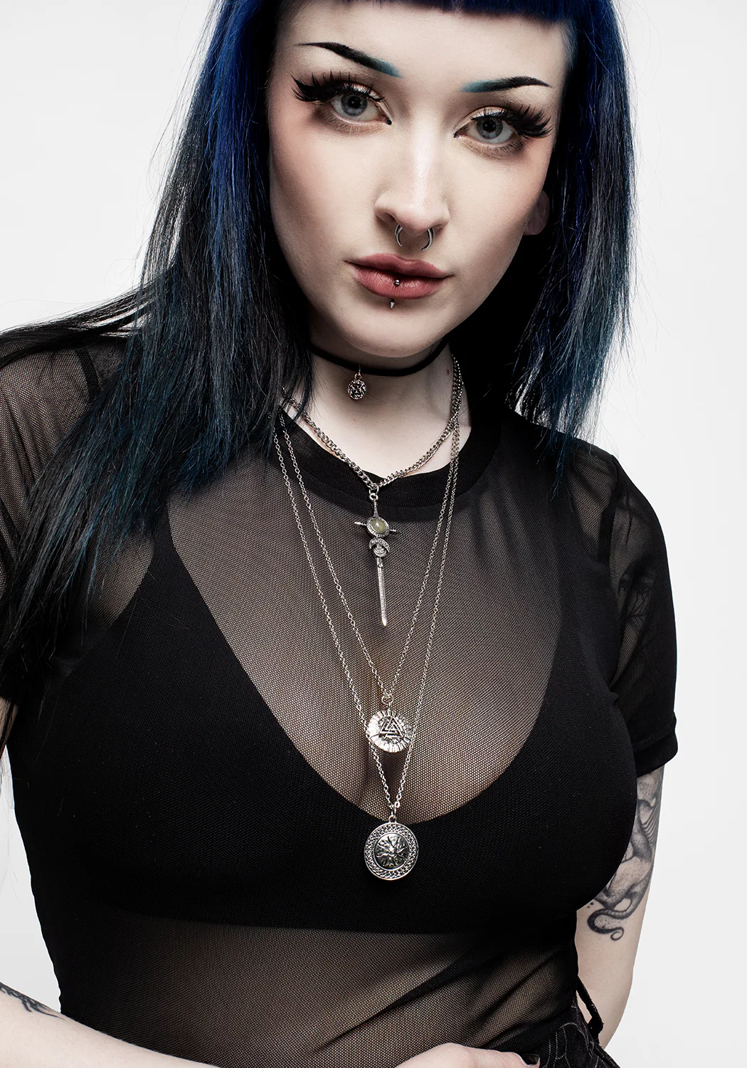 Valkyrie 4 Layered Rune Choker Necklace - Image 3