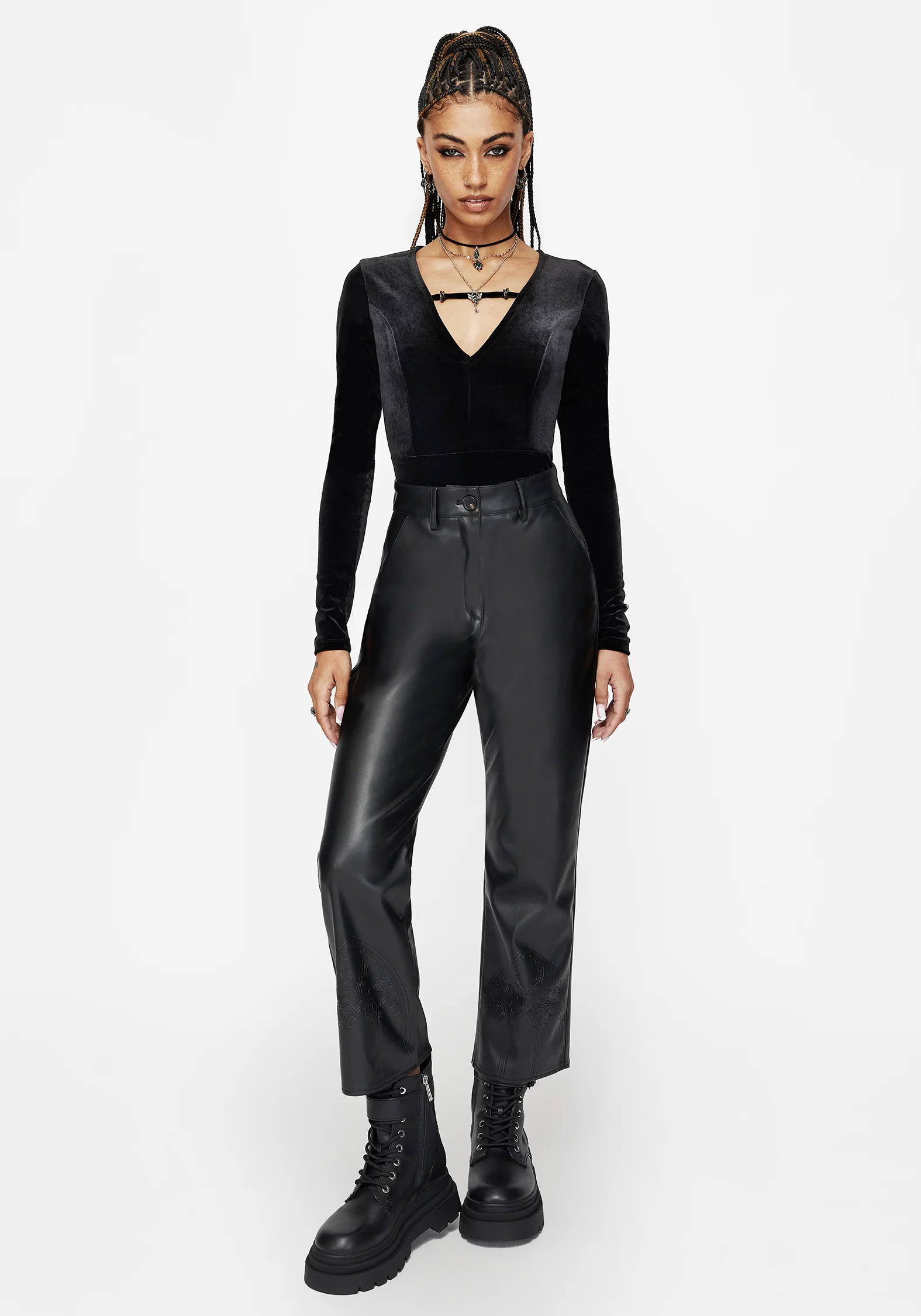 Venin Snake Charm Velour Bodysuit - Image 5