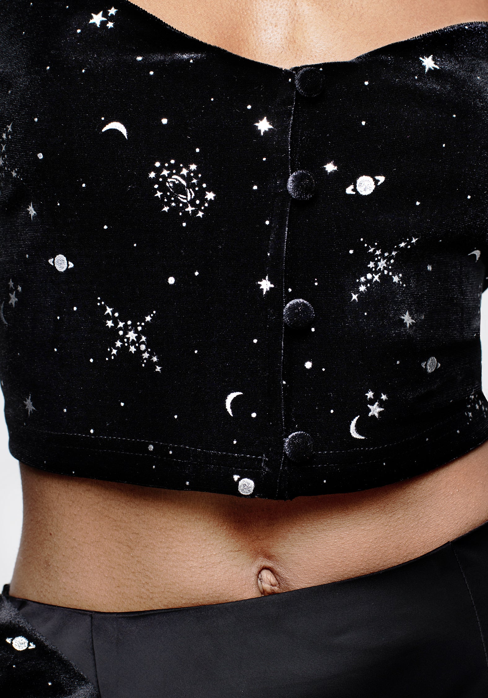 Veniri Velour Crop Top - Image 2