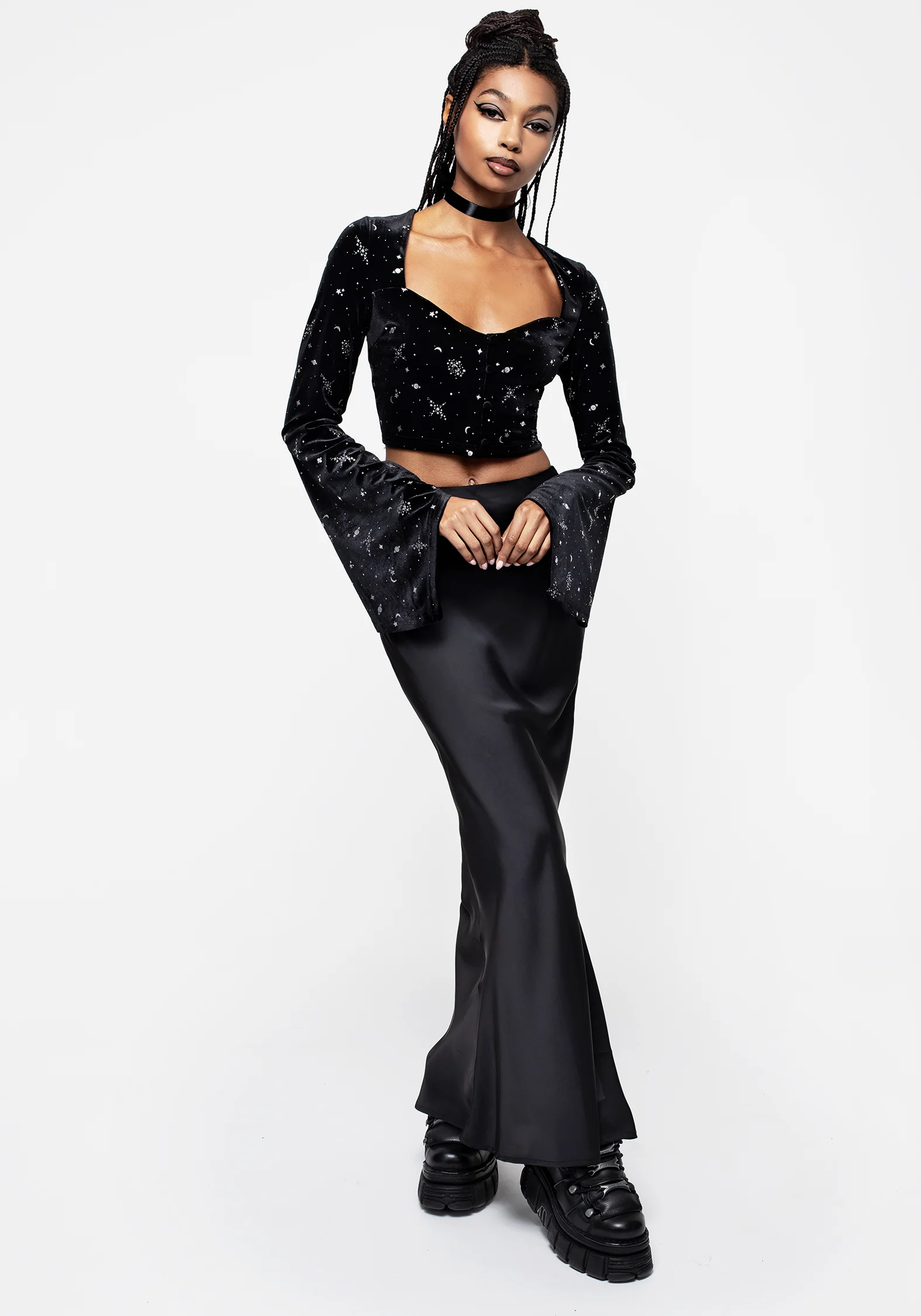 Veniri Velour Crop Top - Image 4